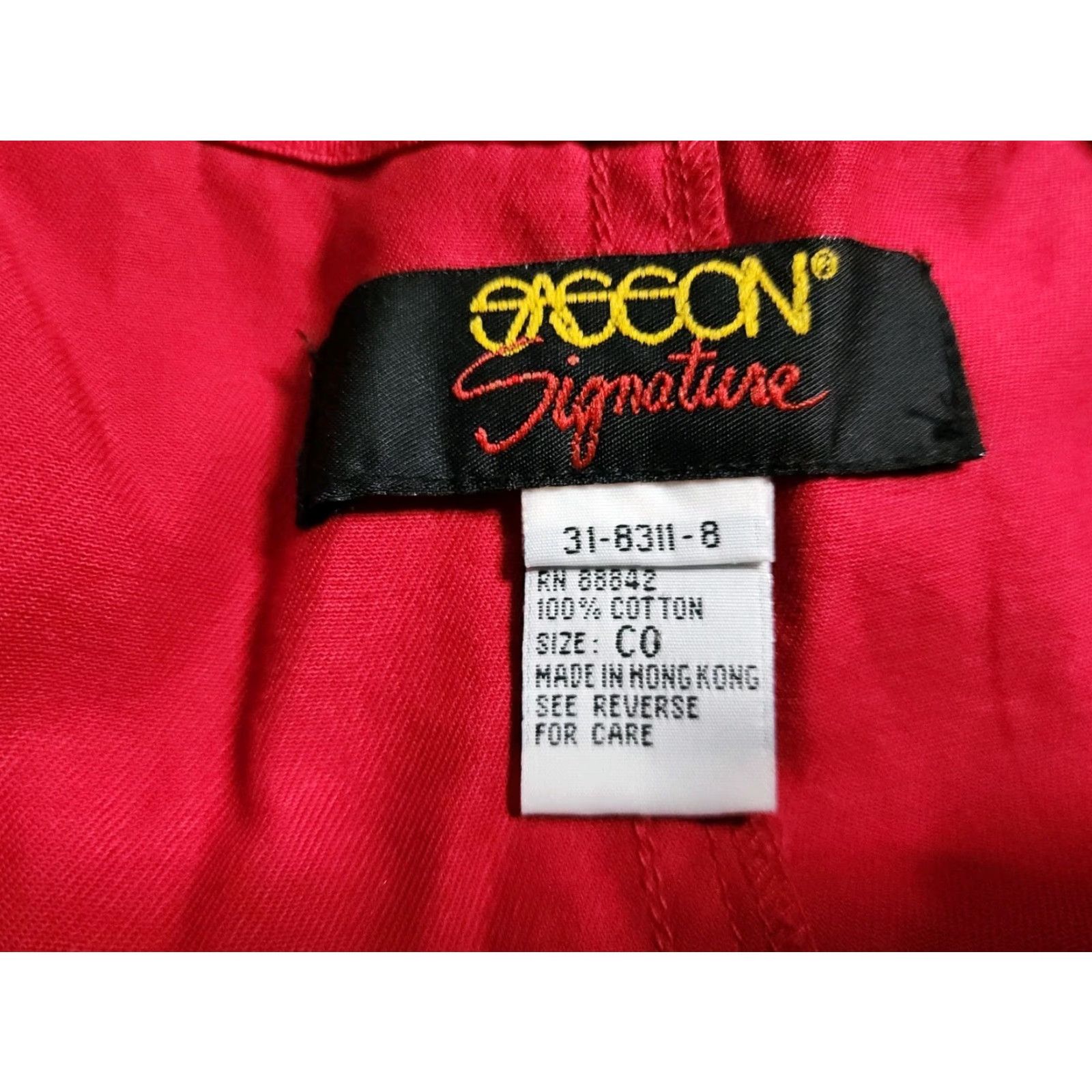 Vintage VINTAGE Sasson Plus 24W Signature Bib Overalls Jumper Cotton Teacher Dress Red Size 4XL / US 24-26 - 6 Thumbnail