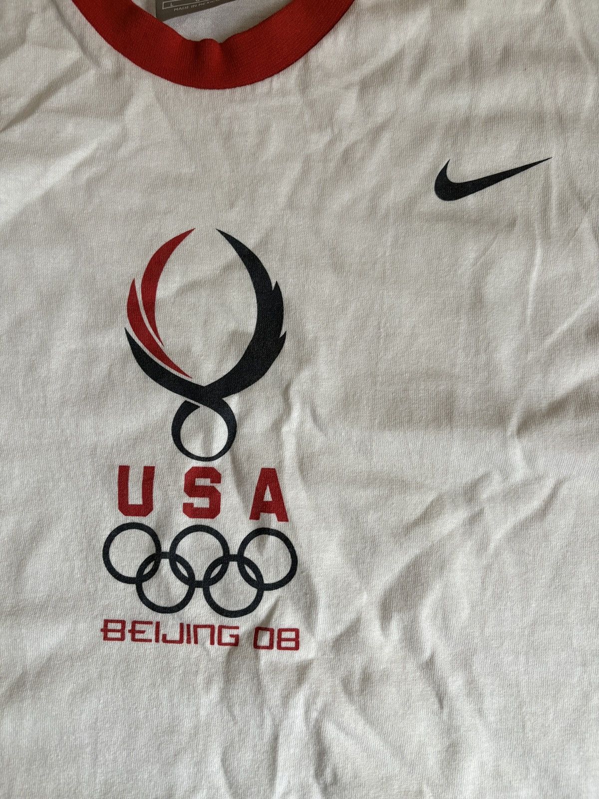 Vintage Nike Team Vintage USA Olympic Games Beijing 2008 T-Shirt Size US L / EU 52-54 / 3 - 2 Thumbnail
