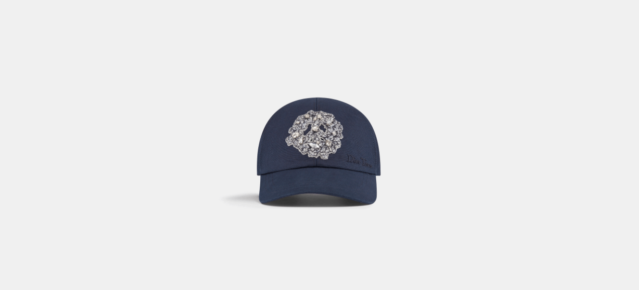 DENIM TEARS × Dior o1w1db10624 Size: OS / Baseball Cap in Navy Blue & White Size ONE SIZE - 1 Thumbnail