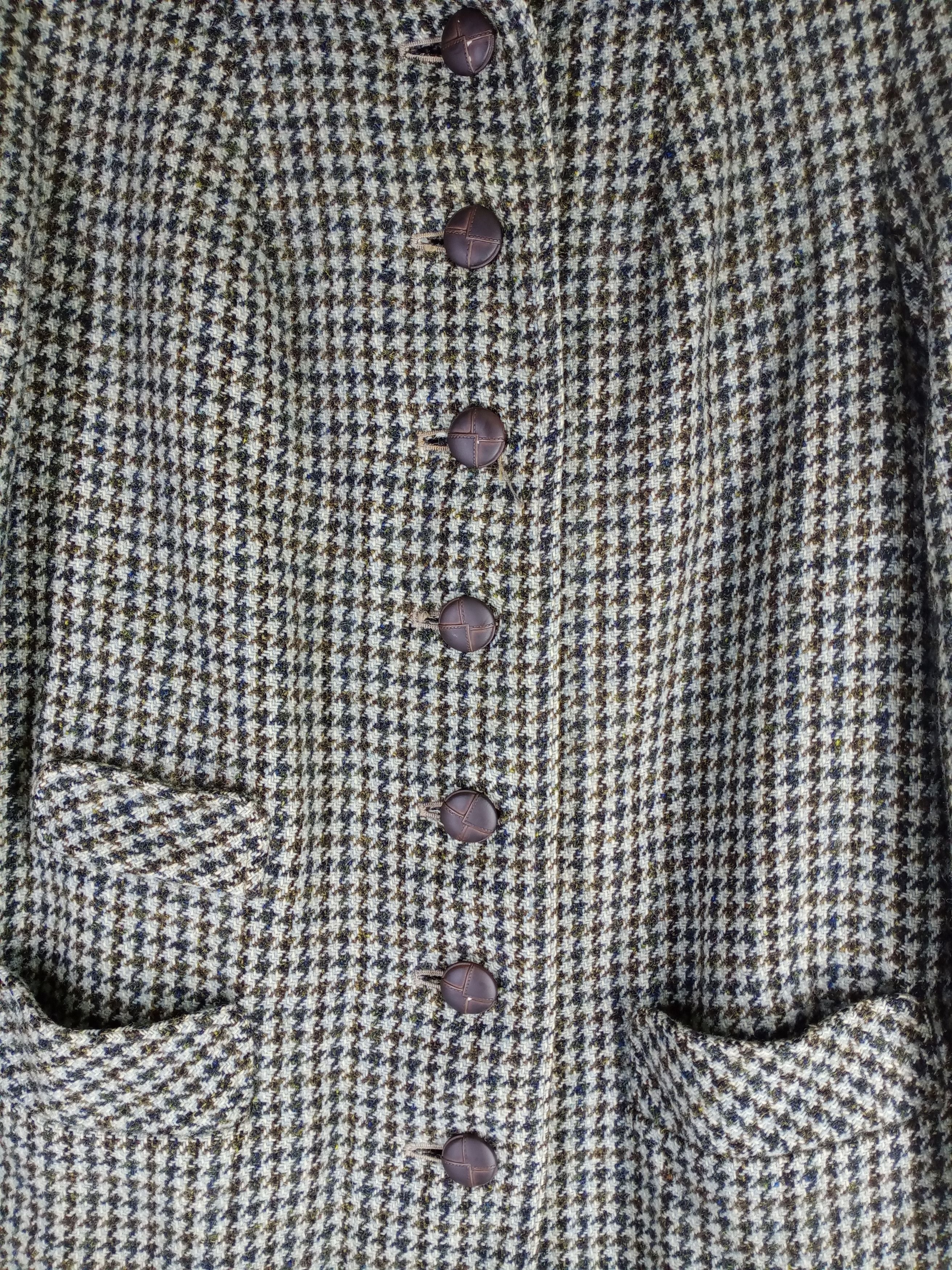 Harris Tweed Rare Vintage 80s Harris Tweed Wool Trench Coat Jacket Size US M / EU 48-50 / 2 - 5 Thumbnail