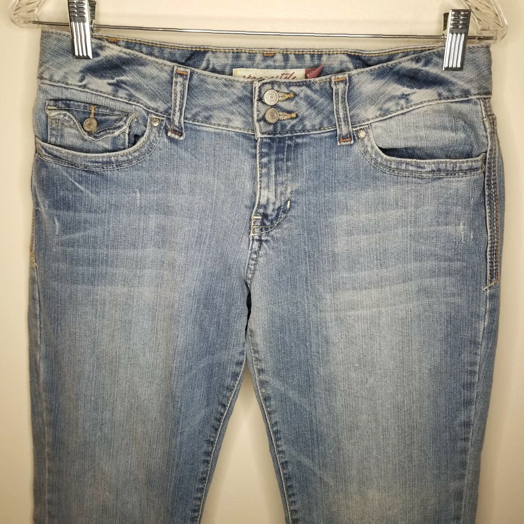 Vintage VINTAGE Aeropostale Kailey Jeans Skinny Flare Women Adult Size 7 32" Waist 30" Inseam Blue Womens Size 28" / US 6 / IT 42 - 2 Thumbnail