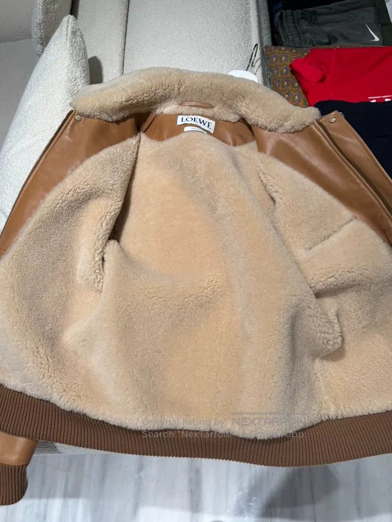 Loewe Loewe Leather and fur blend jacket leather coat show model Size US S / EU 44-46 / 1 - 4 Thumbnail