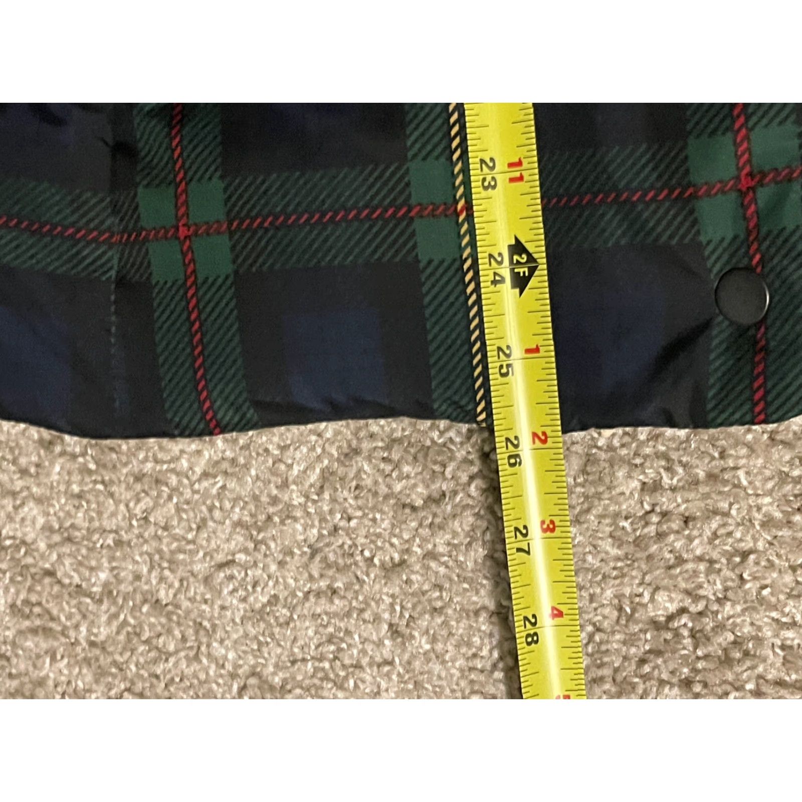 J. Jill J JILL Womens Vest Down Puffer Quilted Snap Front Plaid Tartan Green Blue Small Size S / US 4 / IT 40 - 2 Thumbnail