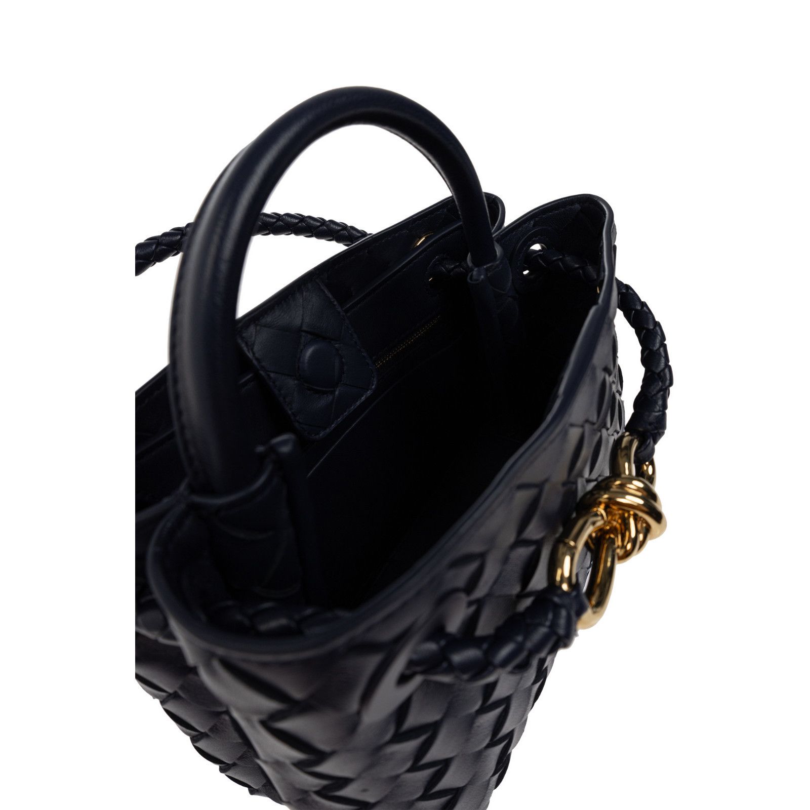 Bottega Veneta BOTTEGA VENETA $4300 Mini Andiamo Petroleum Top Handle Bag Size ONE SIZE - 4 Thumbnail