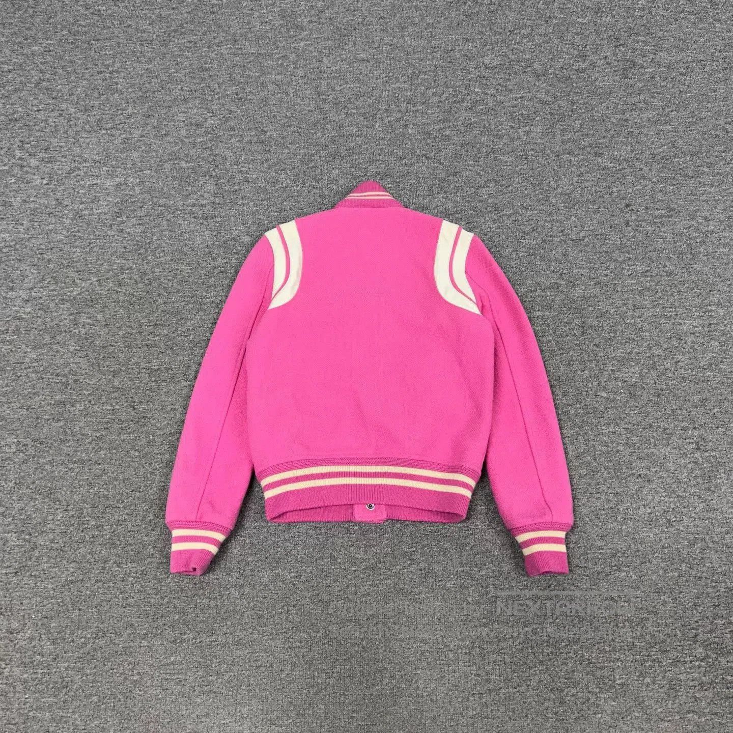 Saint Laurent Paris Saint Laurent 16FW Pink Baseball Jacket. Size XXS / US 00 / IT 34 - 2 Thumbnail