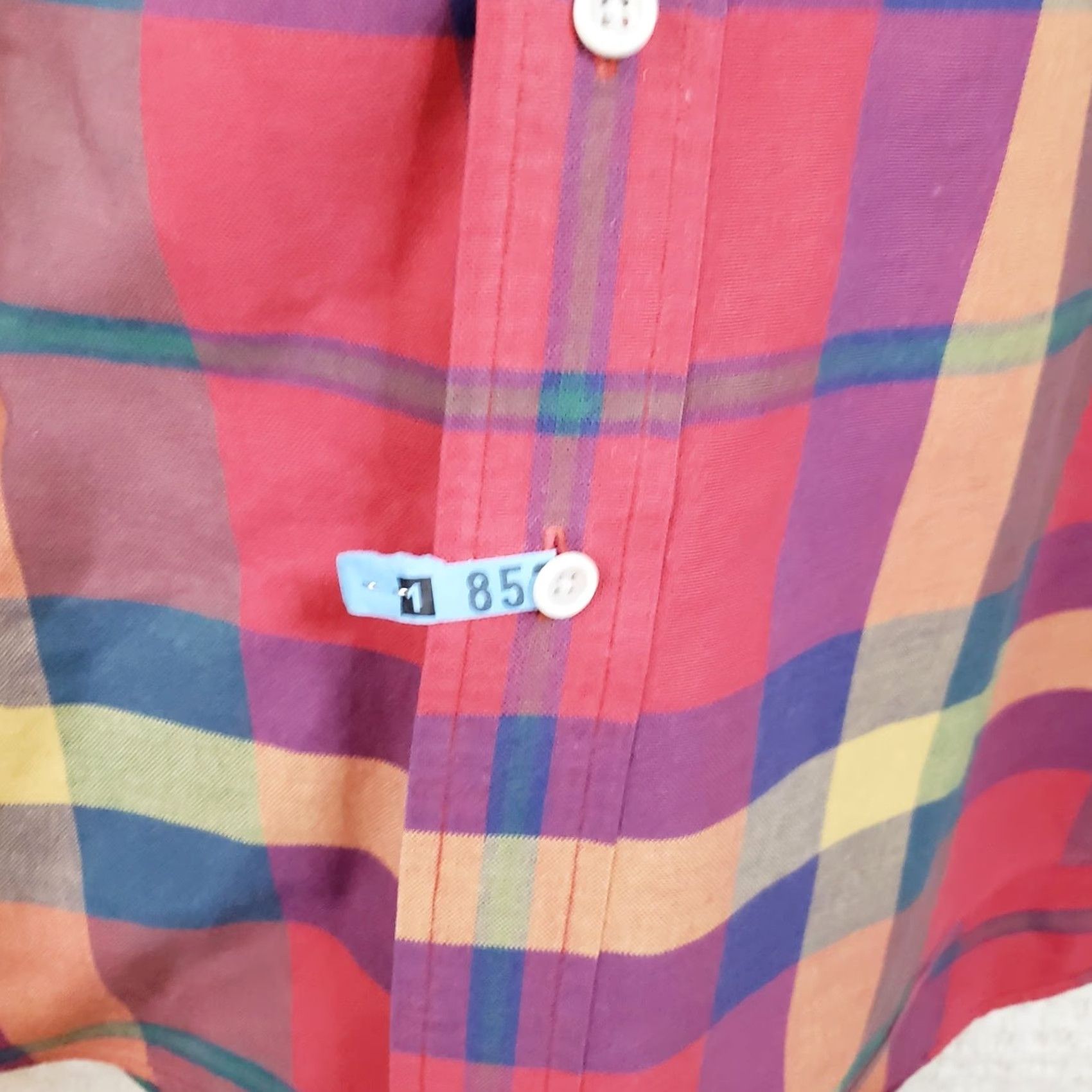 Lands' End Lands' End Men's M Bright Multicolor Plaid Button Down Long Sleeve Cotton Shirt Size US M / EU 48-50 / 2 - 5 Thumbnail
