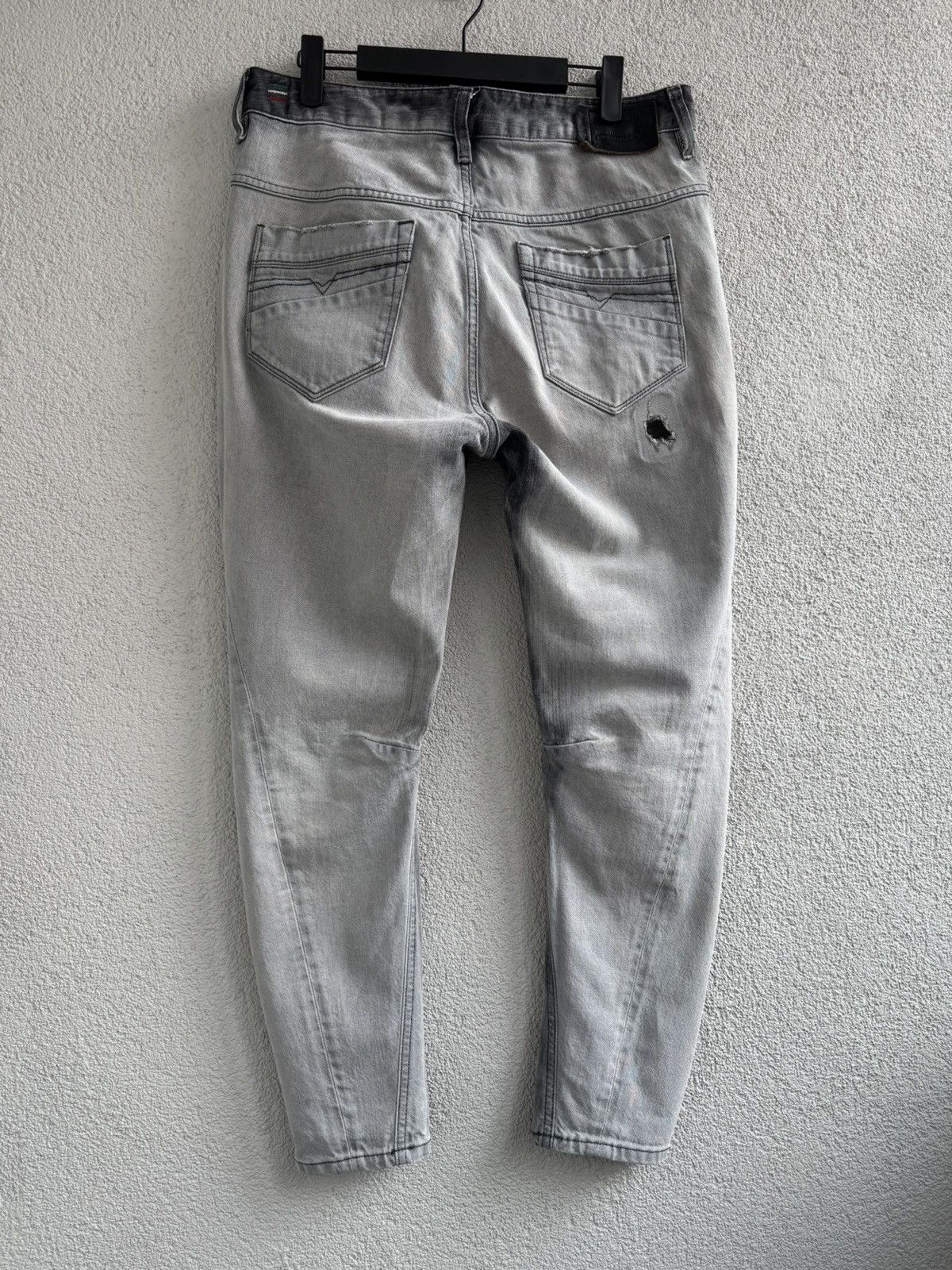 Diesel Diesel Industry Distressed Grey Jeans Slim Fit Faded Denim Size US 27 - 12 Thumbnail