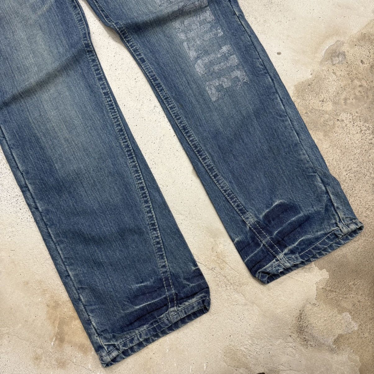 Japanese Brand Vintage Buckle Back Pants Blue Moon Blue Denim Pants Size US 29 - 5 Thumbnail