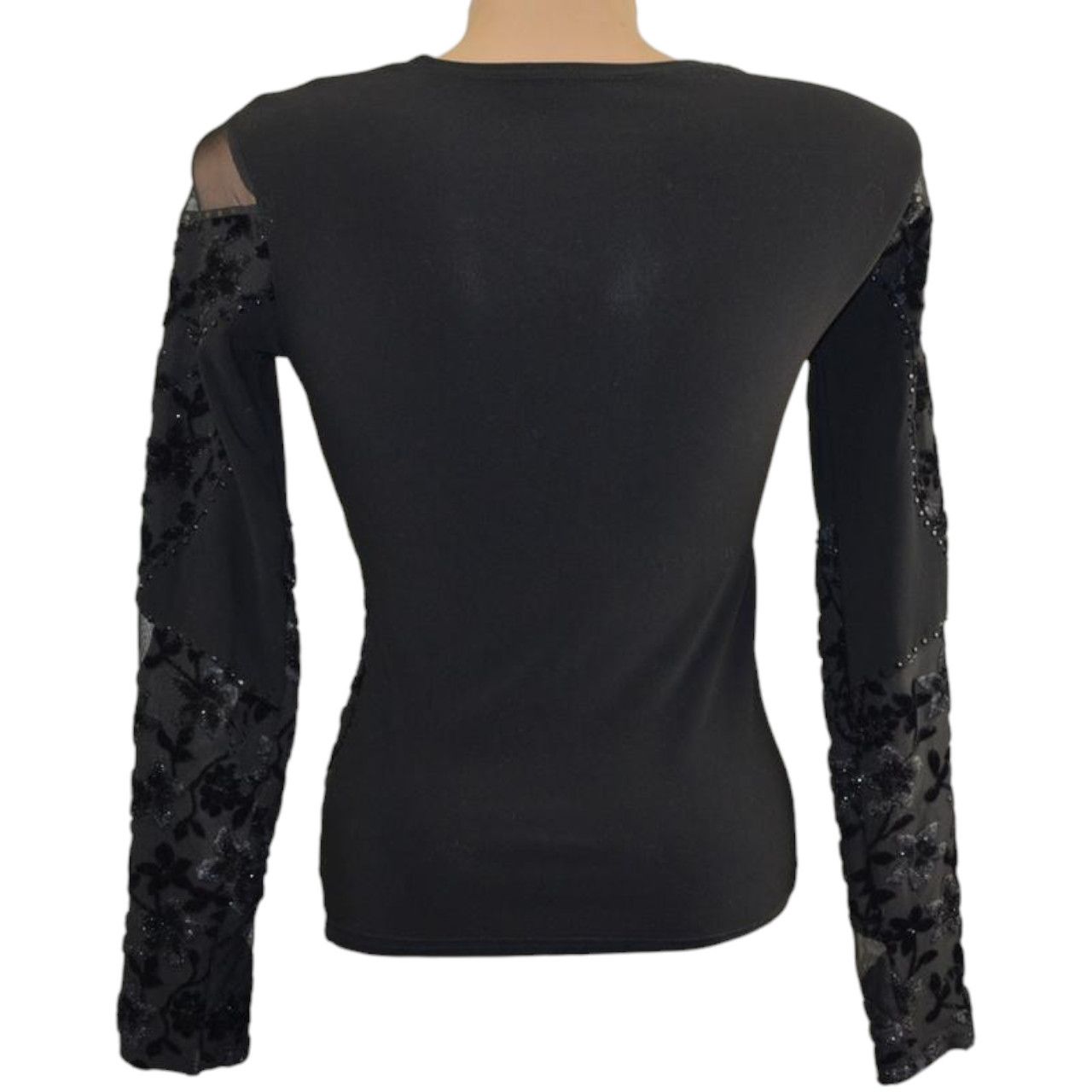 Other Black mesh longsleeve sz S semi-sheer brand afrodita Size S / US 4 / IT 40 - 3 Thumbnail