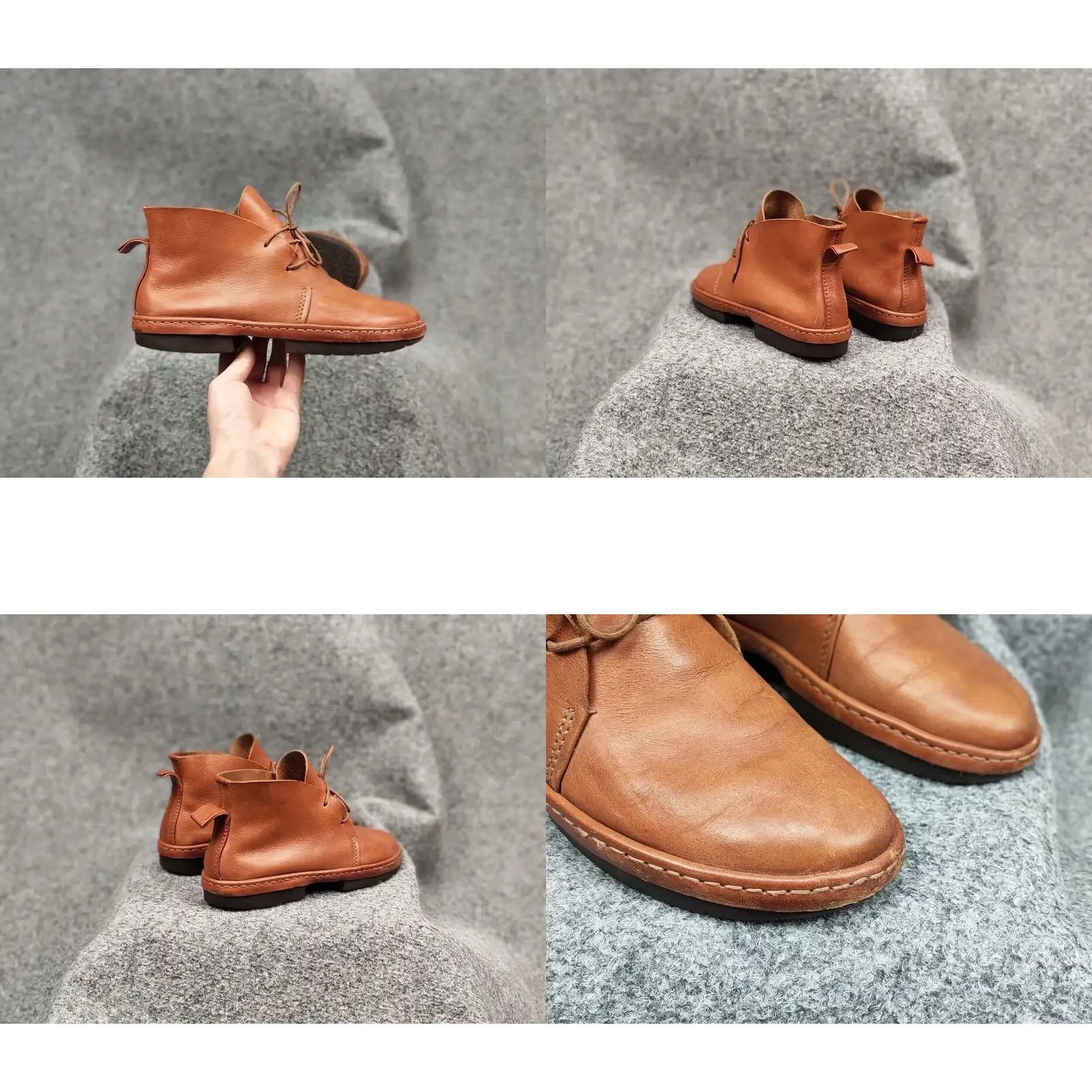 Trippen Trippen Germany Elegant unisex Brown Leather Avantgarde Boot Size US 7 / IT 37 - 8 Thumbnail