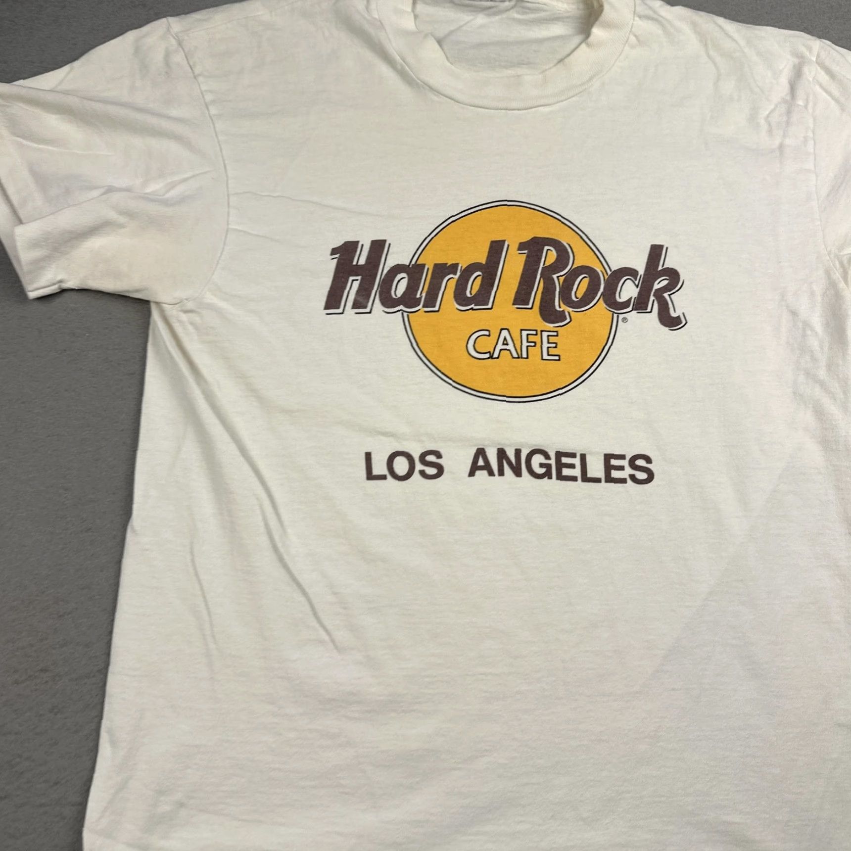 Hard Rock Cafe VINTAGE Hard Rock Cafe Shirt Mens Medium White Graphic USA 90s Rock Music Crew Neck Short Sleeve T-Shirt Size US M / EU 48-50 / 2 - 4 Thumbnail
