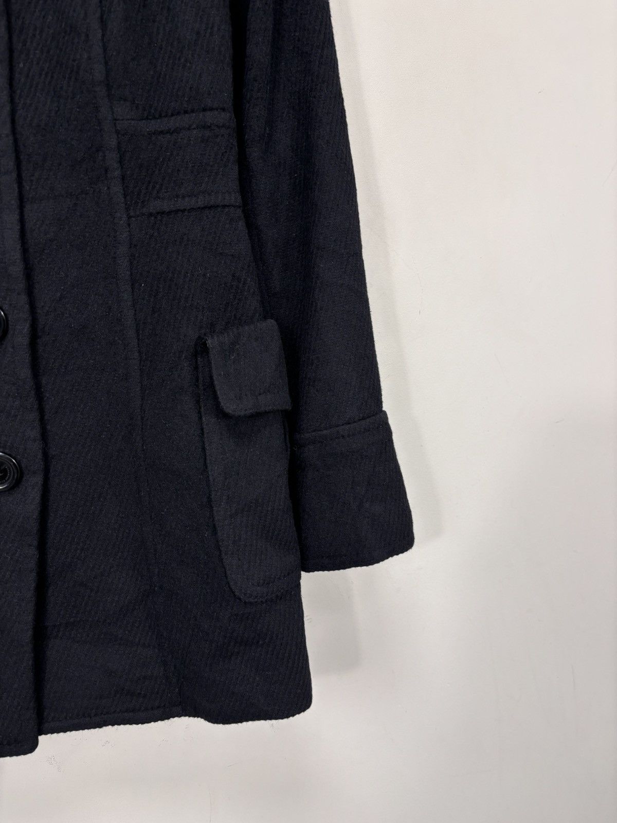 Burberry Burberry Blue Label Black Nova Check Angora Wool Coat Size XS / US 0-2 / IT 36-38 - 7 Thumbnail