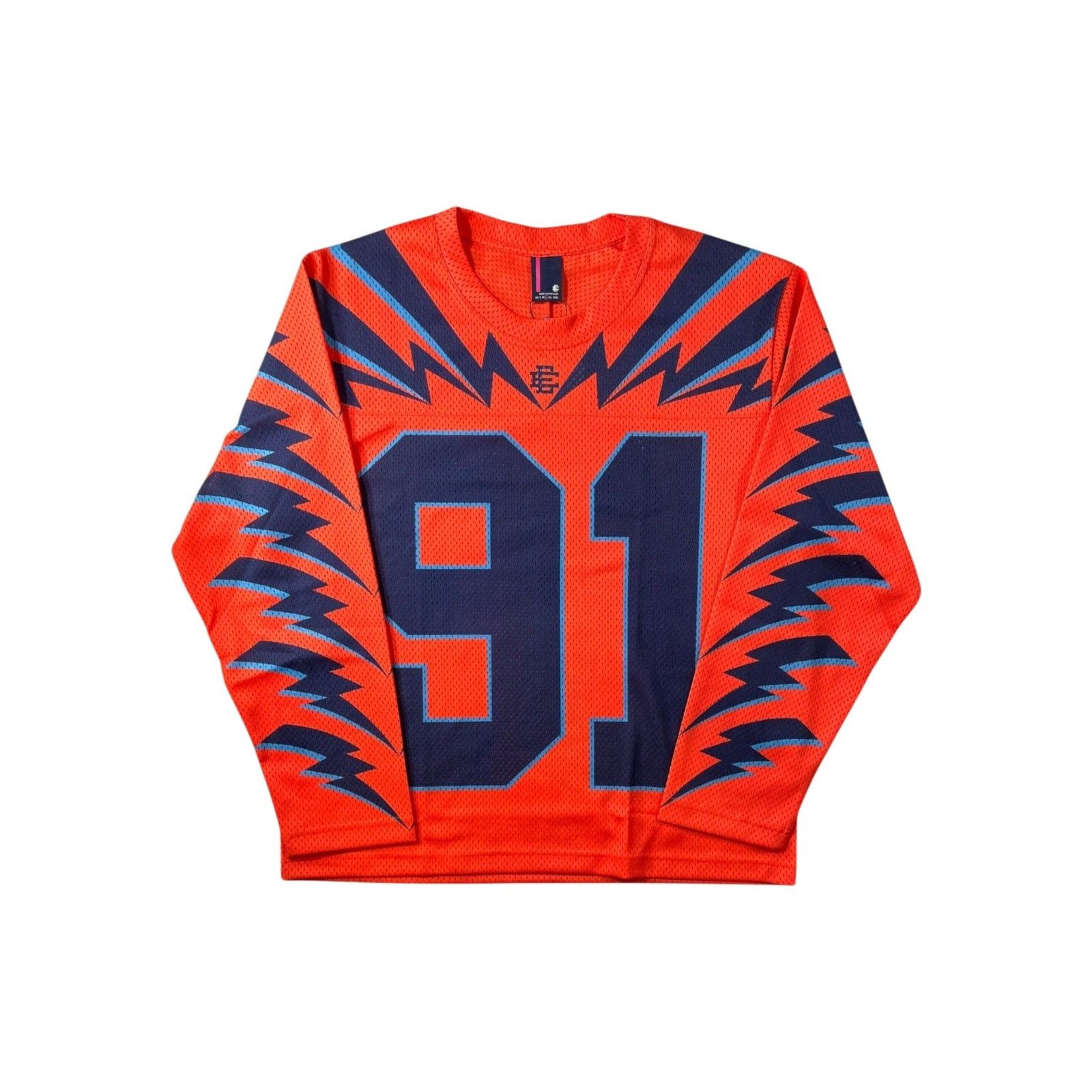 Eric Emanuel Eric Emanuel Sport Long Sleeve Orange & Navy Jersey Size US L / EU 52-54 / 3 - 1 Thumbnail