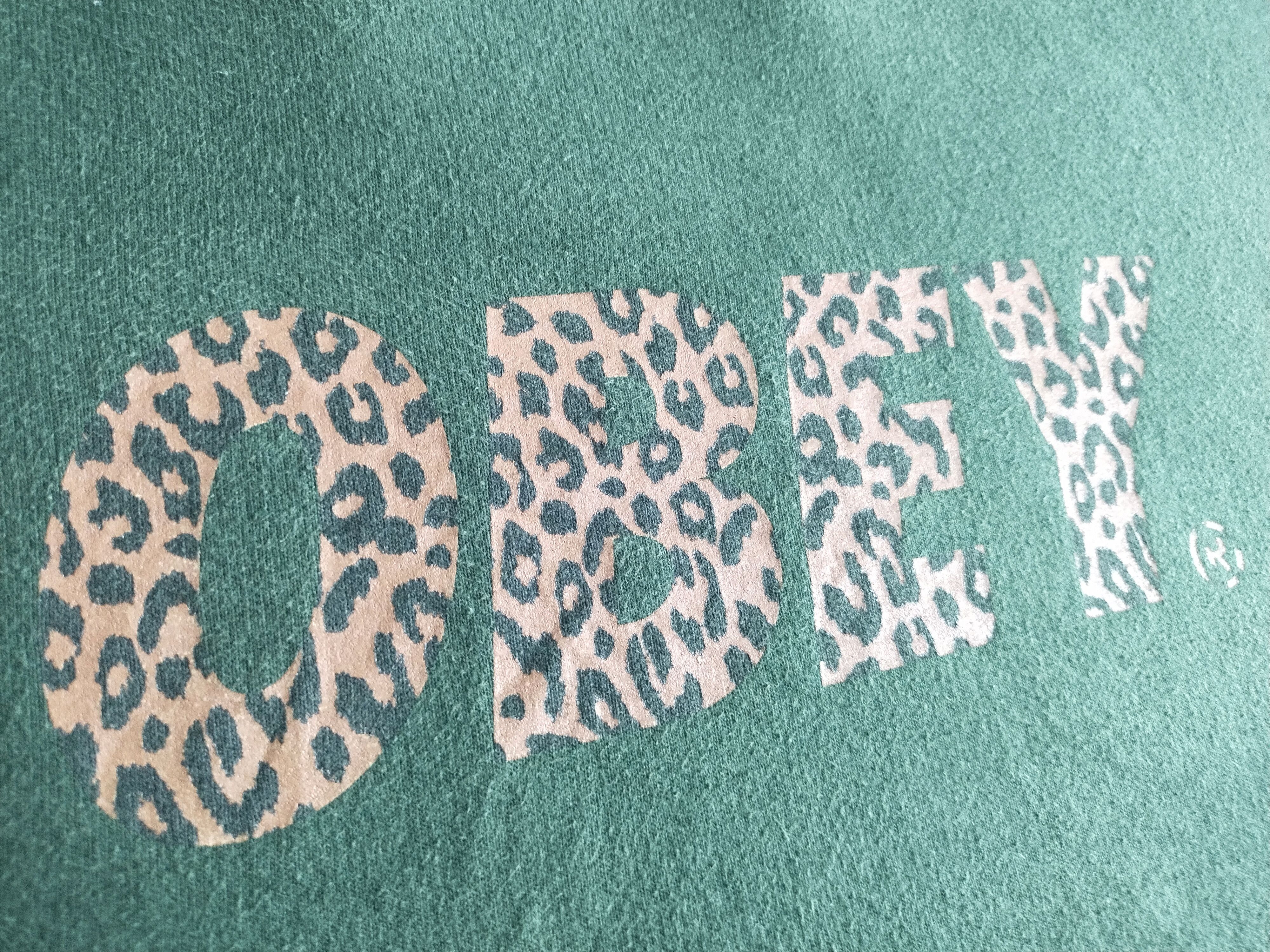 Obey × Vintage Vtg 90's Obey Box Logo Green Sweatshirt Size US S / EU 44-46 / 1 - 7 Thumbnail
