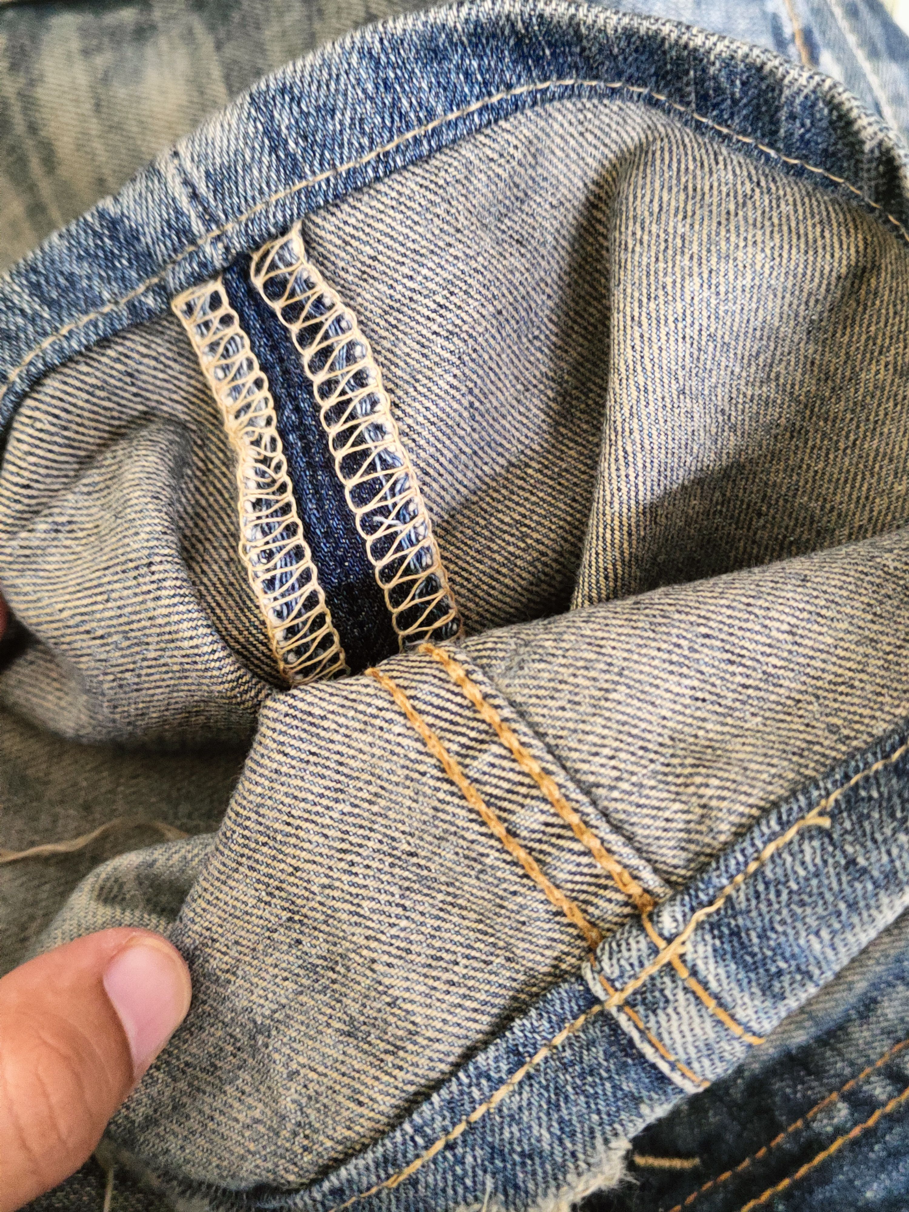 Levi's 507 Levi's Blue Distressed Ripped denim Jeans #S2813 Size US 30 / EU 46 - 13 Thumbnail