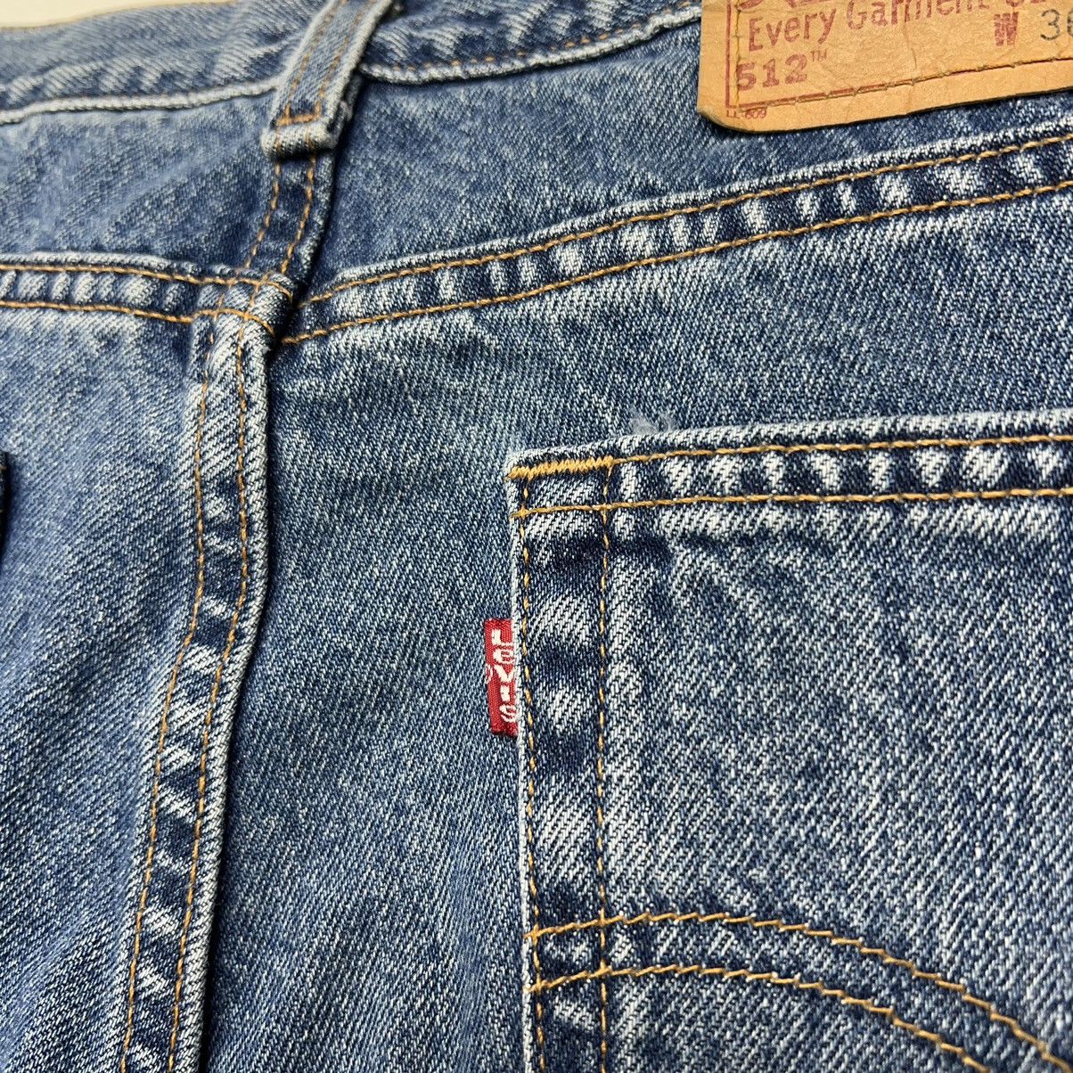 Levi's × Vintage VTG Levis Jeans 512 Blue Slim Taper Faded Washed Denim Size US 36 / EU 52 - 9 Thumbnail