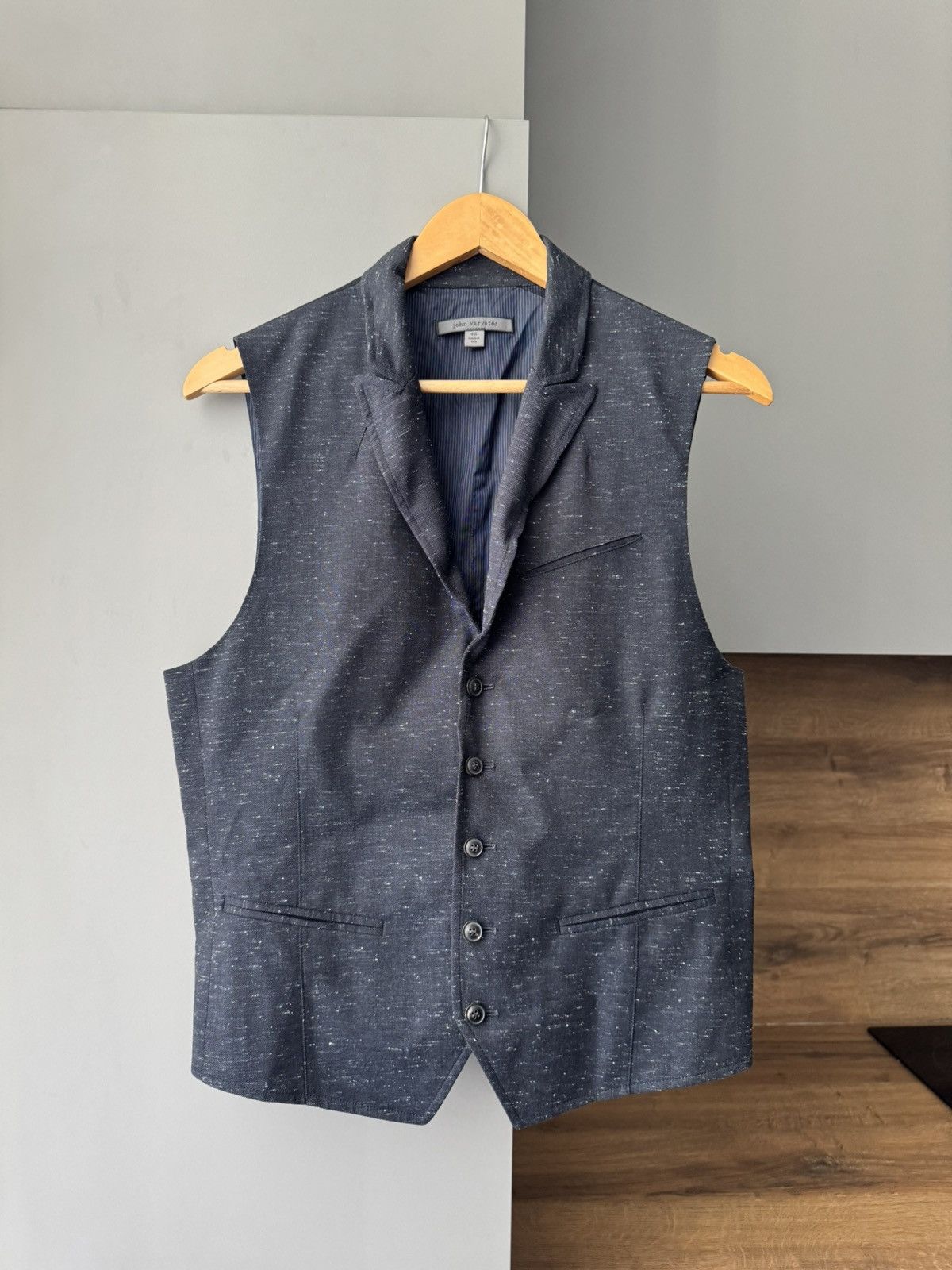 John Varvatos John Varvatos Collection - Navy Wire Collar Vest - Size 48 Size US M / EU 48-50 / 2 - 1 Thumbnail