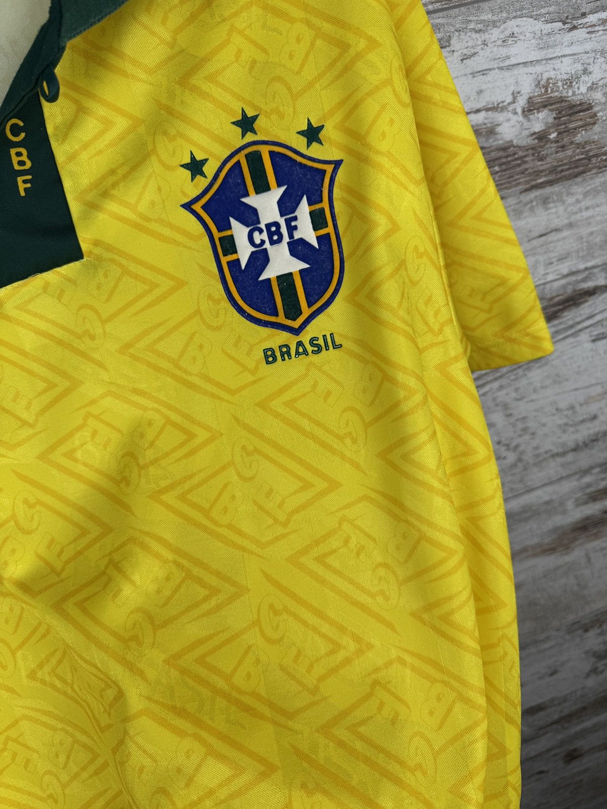 Home Vintage Umbro Brasil T-shirt soccer jersey Brazil tee
