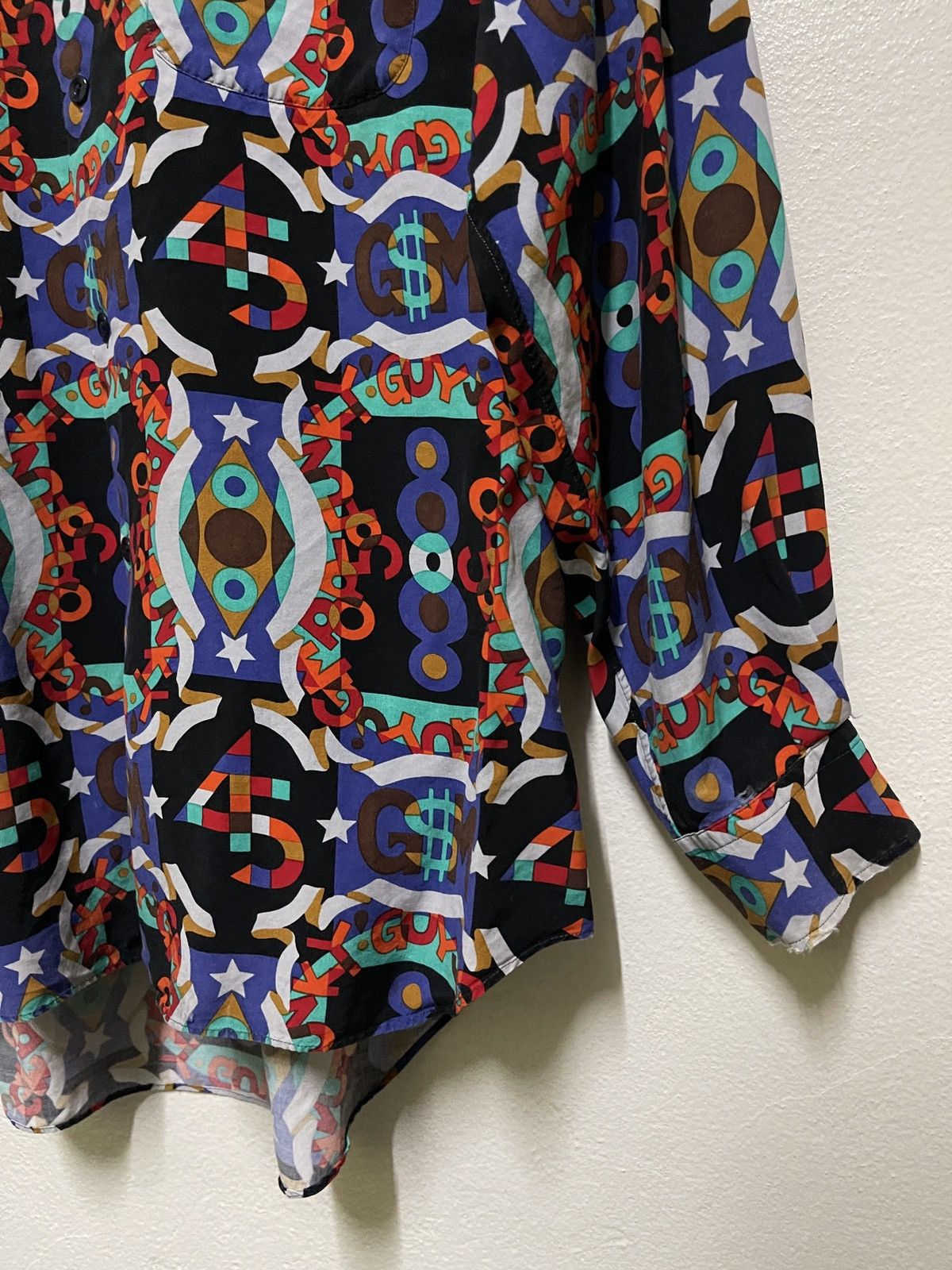 Japanese Brand × Vintage Grass Mens Jun Saito Full Print Shirt Size US L / EU 52-54 / 3 - 6 Thumbnail