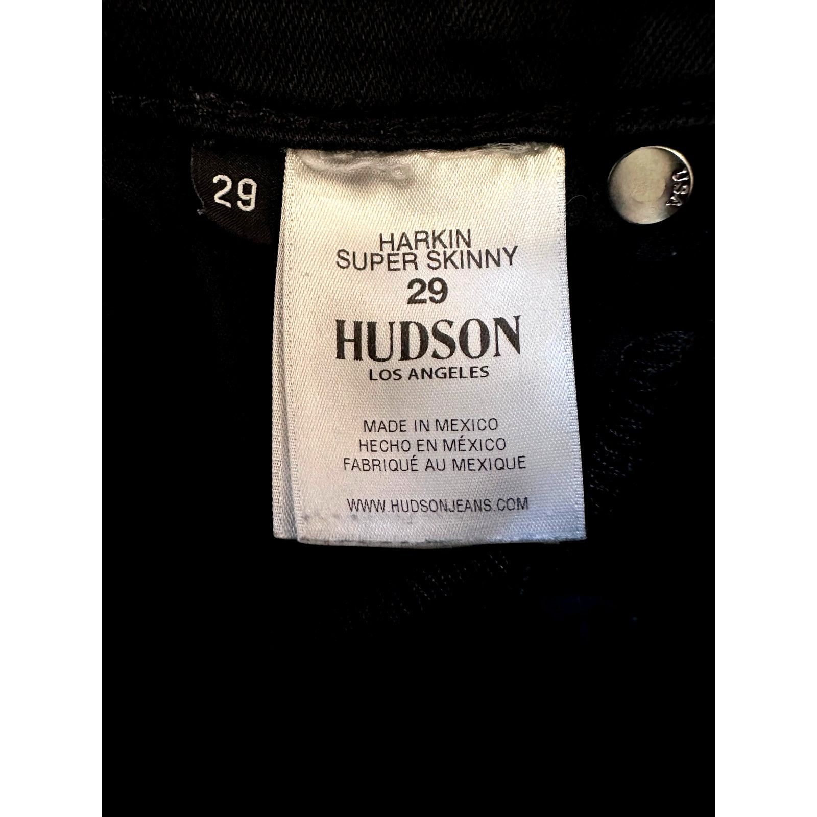 Hudson Hudson Harkin Super Skinny Crop Jean Cuff Black Knight 29 Size 29" - 17 Thumbnail