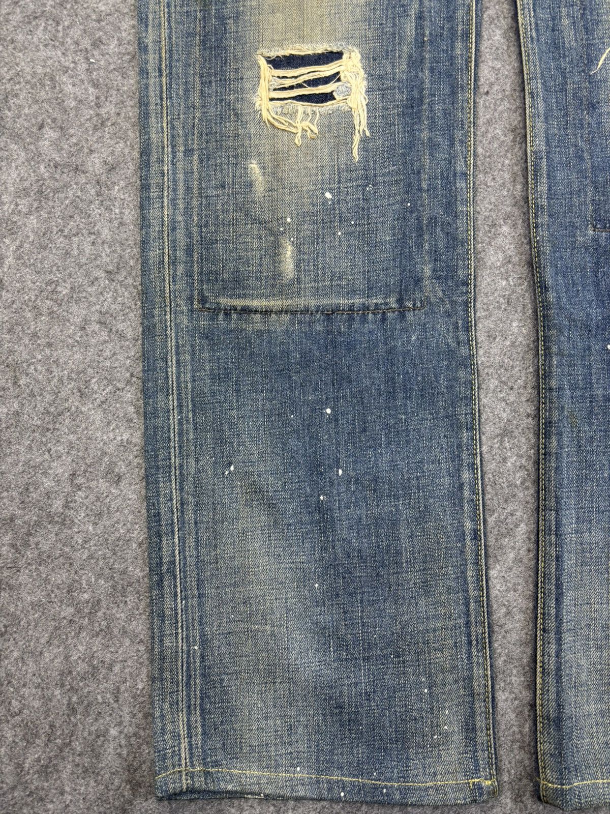 Japanese Brand 💥Sick💥Back Number Patchwork Paint Splatter Denim F864 Size US 34 / EU 50 - 8 Thumbnail