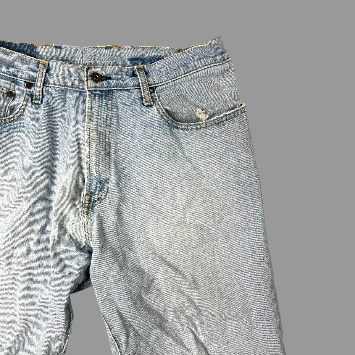 Gap × Vintage Vintage 90s gap light wash denim repaired jeans Size US 35 - 4 Thumbnail