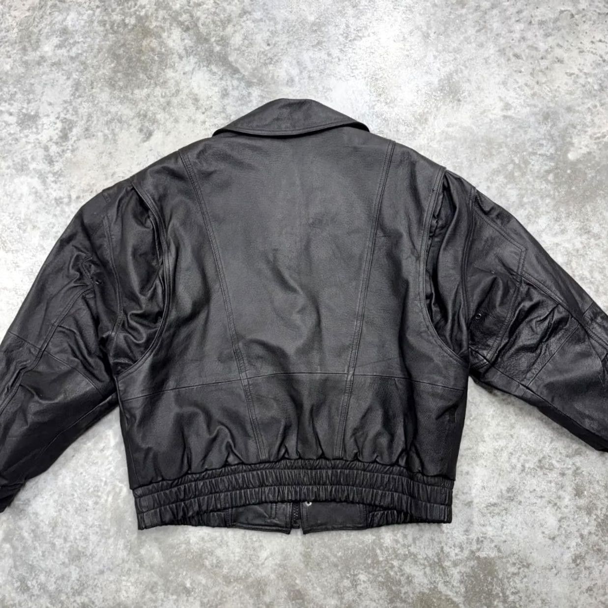 Logo 7 N.Y.D.A. Jacket Mens L Black Leather Bomber NYDA Chest Logo Silver Star Resort Casino Jacket Mens L Black Leather Bomber NYDA Logo Size US L / EU 52-54 / 3 - 6 Thumbnail