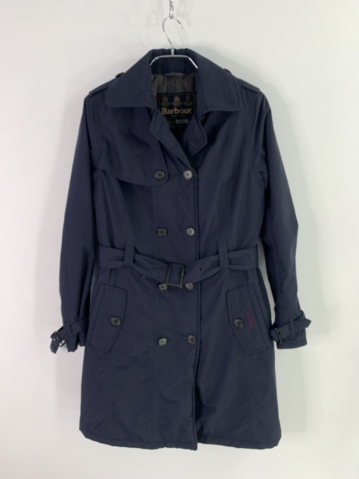 Barbour × Designer Barbour Millfire Quilted Womens Trench Coat S Size Size S / US 4 / IT 40 - 1 Thumbnail