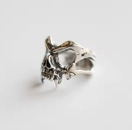 Other Vintage Punk Skeleton Head Resizeable Ring Size ONE SIZE - 4 Thumbnail