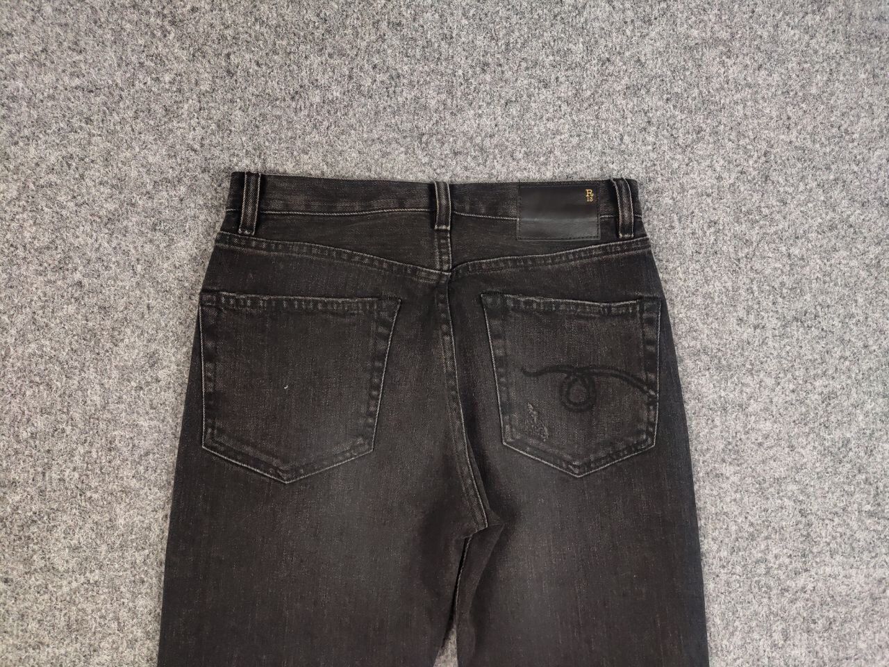 R13 R13 Stove Pipe Japanese Denim Design Paint straight Jeans Size 26" / US 2 / IT 38 - 8 Thumbnail