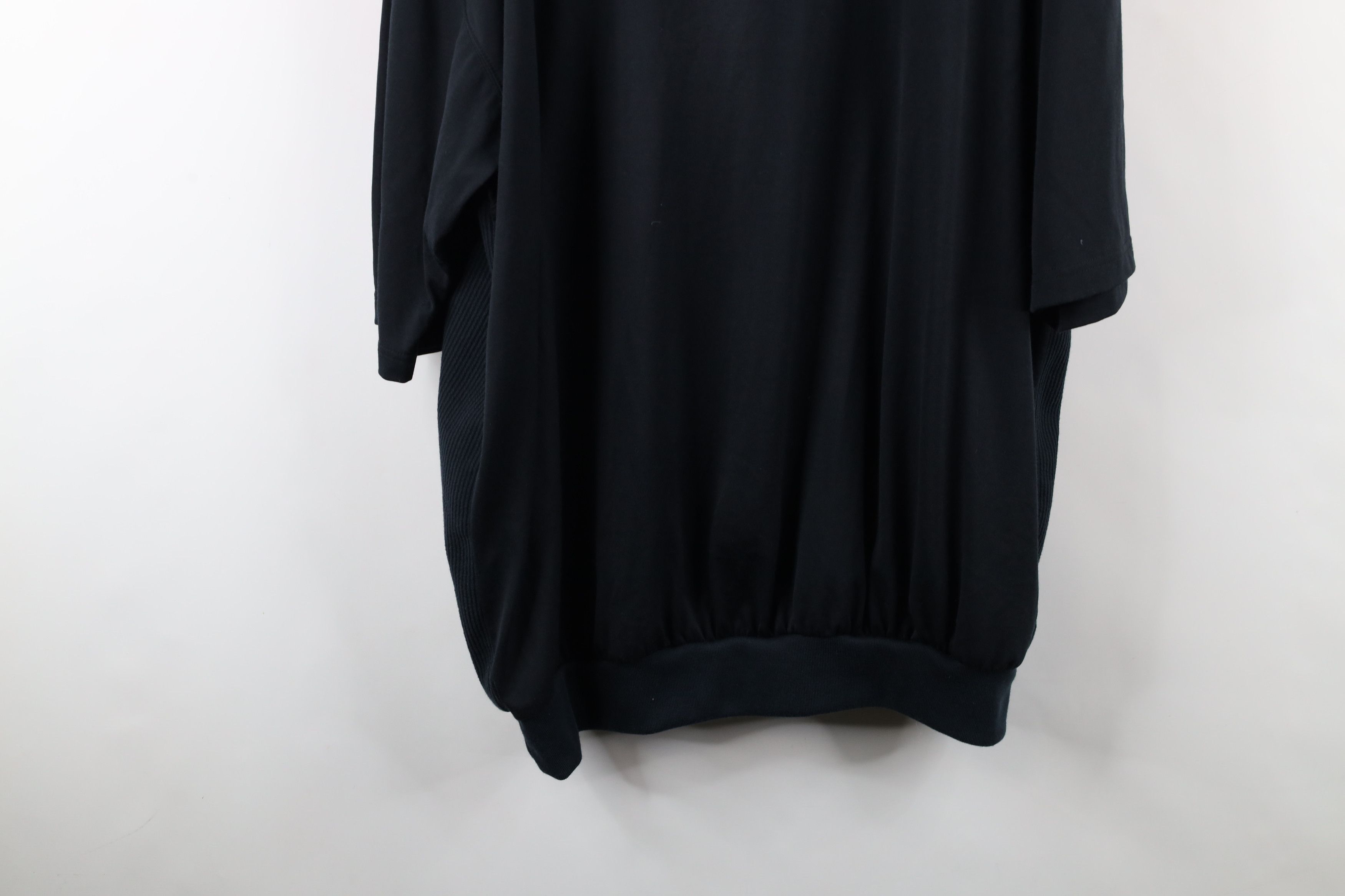Vintage Vintage 90s Streetwear Ribbed Knit Pullover Polo Shirt Black Size US XXL / EU 58 / 5 - 12 Thumbnail