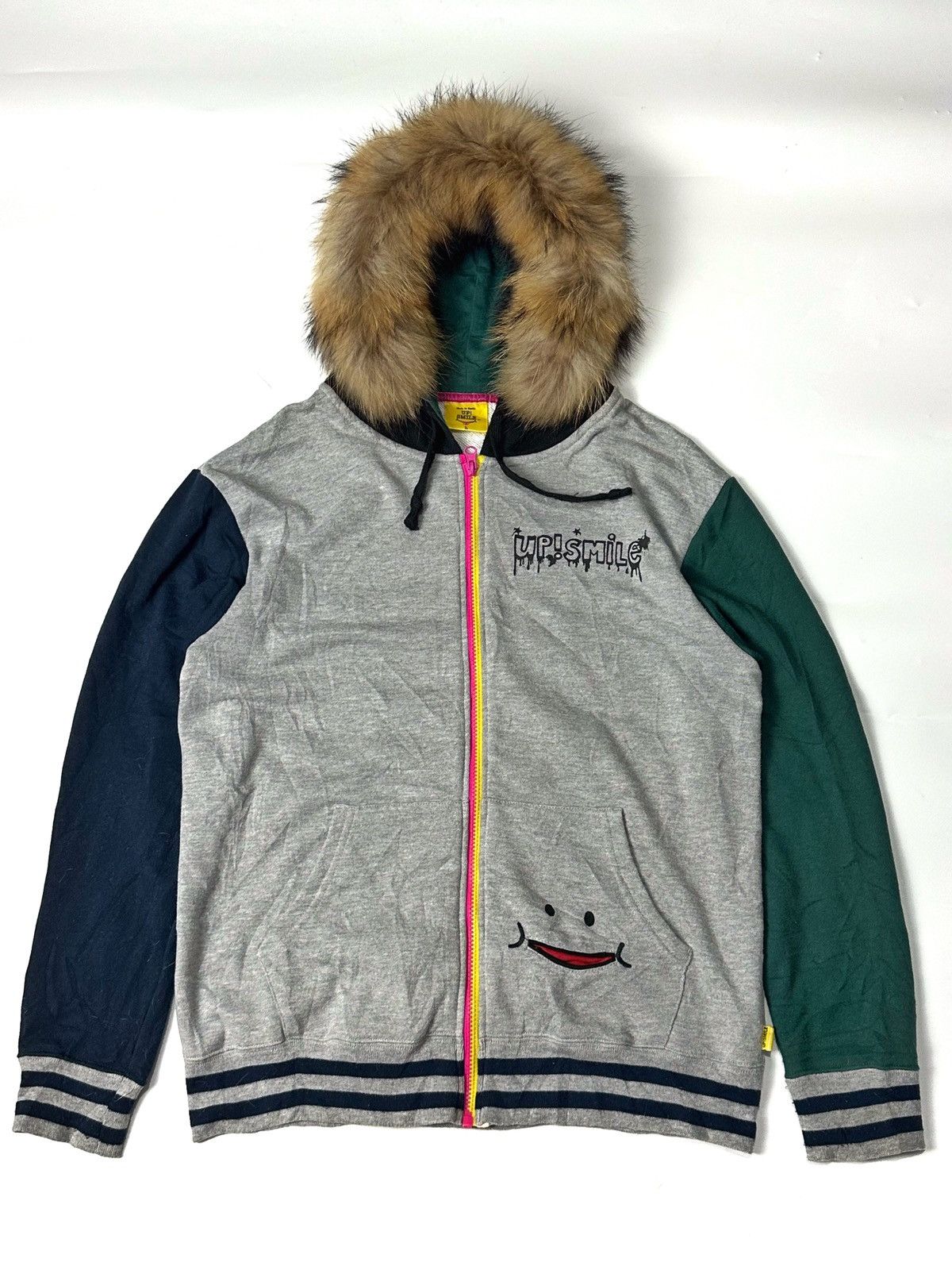Hysteric Glamour × Japanese Brand × Le Grande Bleu (L.G.B.) 2000s Fur Hoodie Japan Upsmile Angels Blue Size US S / EU 44-46 / 1 - 1 Thumbnail