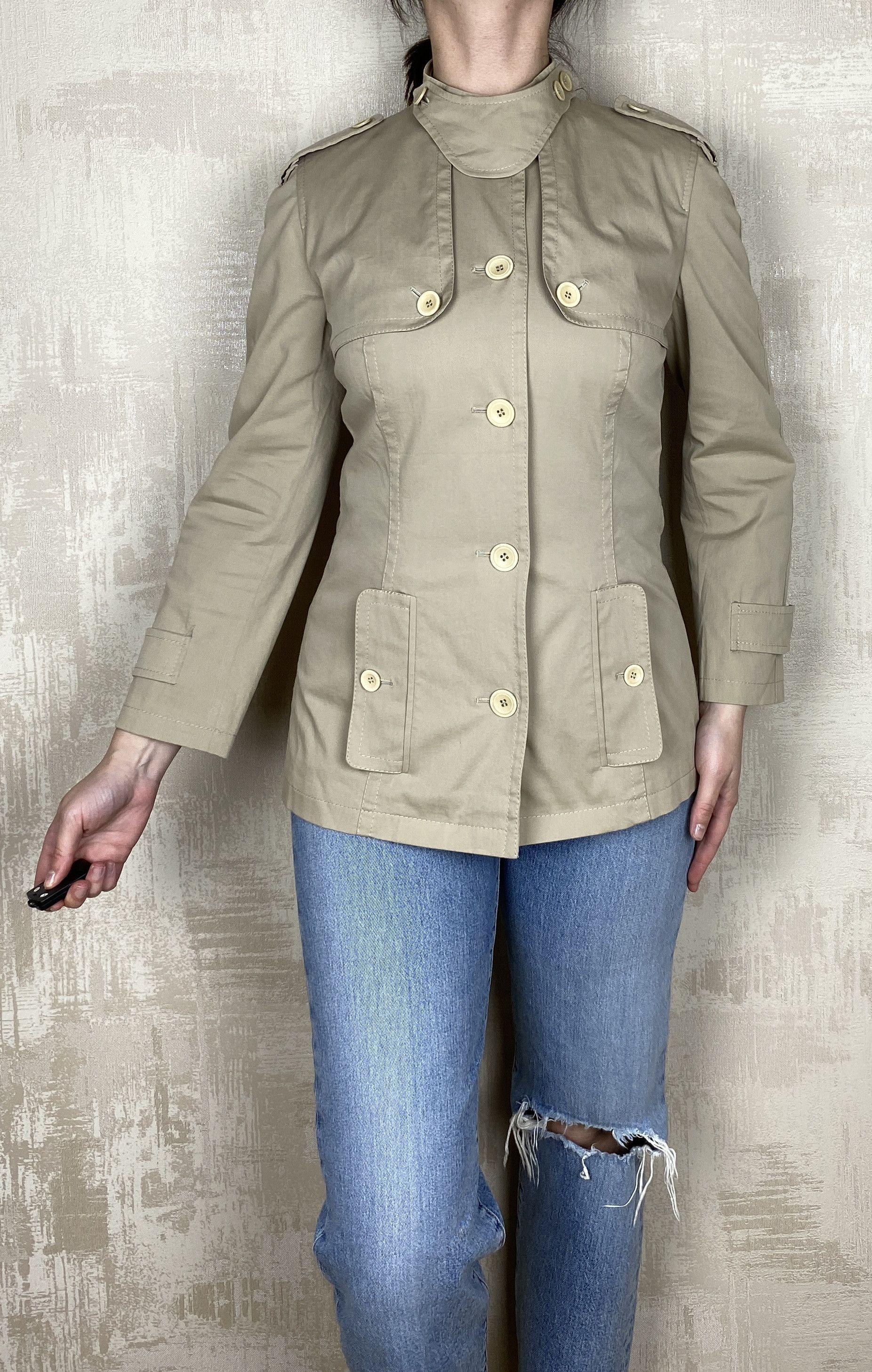 Dolce & Gabbana Dolce&Gabbana Beige Trench In Cotton Drill
