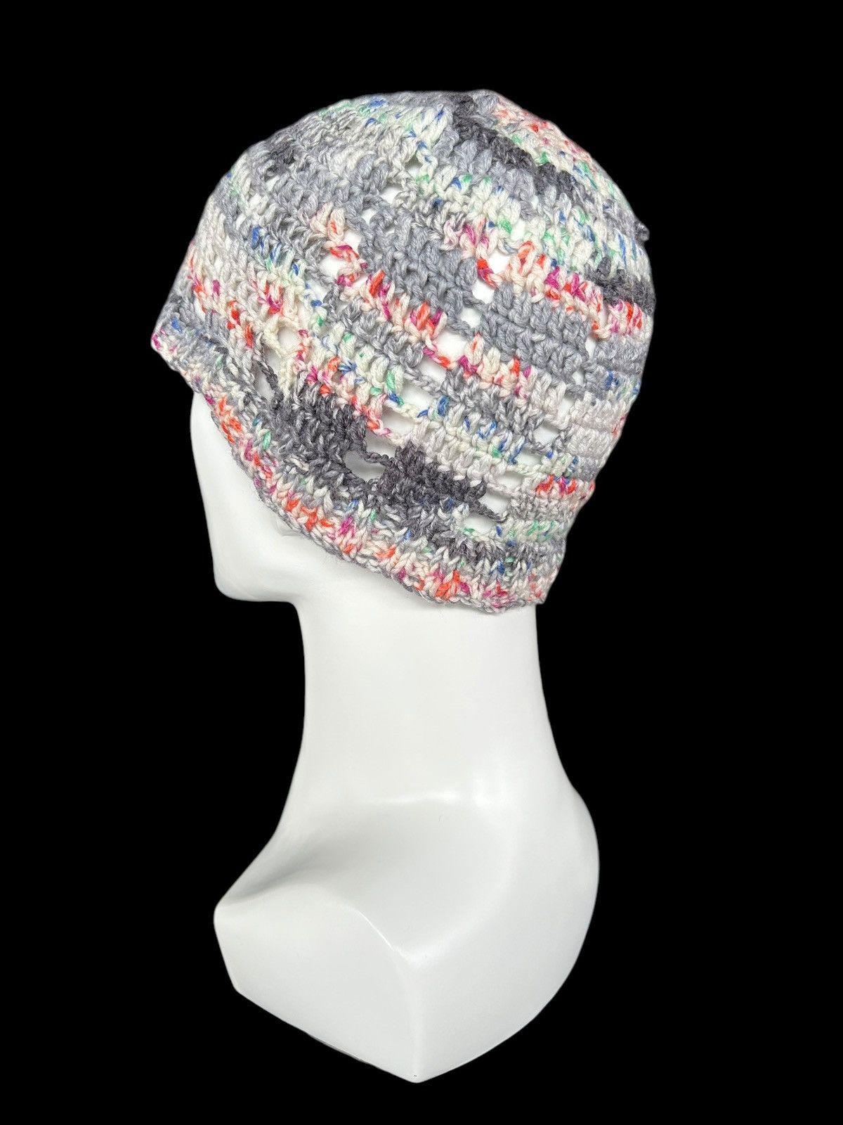Japanese Brand × Kapital × Vintage Crochet Knitted Distressed Design Beanie Hats Handmade☠️☠️ Size ONE SIZE - 5 Thumbnail