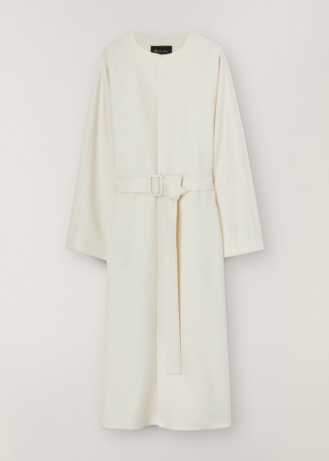 image of Loro Piana O1Srvl11E0424 Coat In White, Women's (Size Medium)