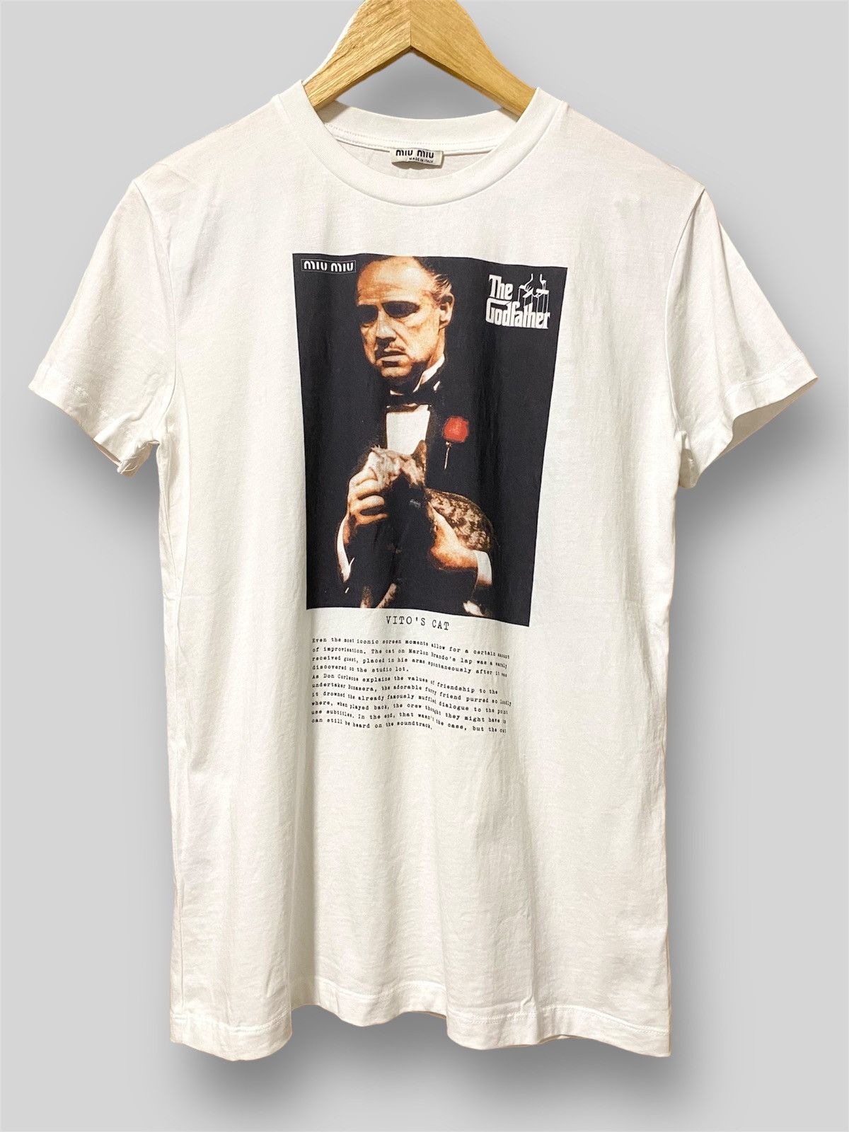 ソ*ラ様 miu miu The Godfather Tシャツ S Miu Miu Godfather Famous Cat's Collection | Grailed