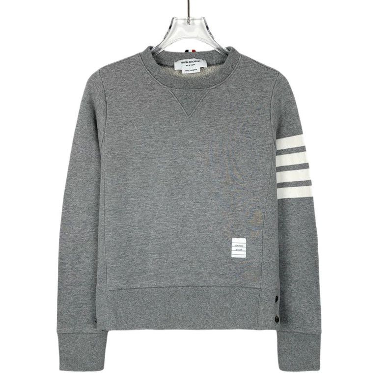 Thom Browne Thom Browne Classic four-bar gray round-neck cotton long-sl Size US XXS / EU 40 - 1 Thumbnail