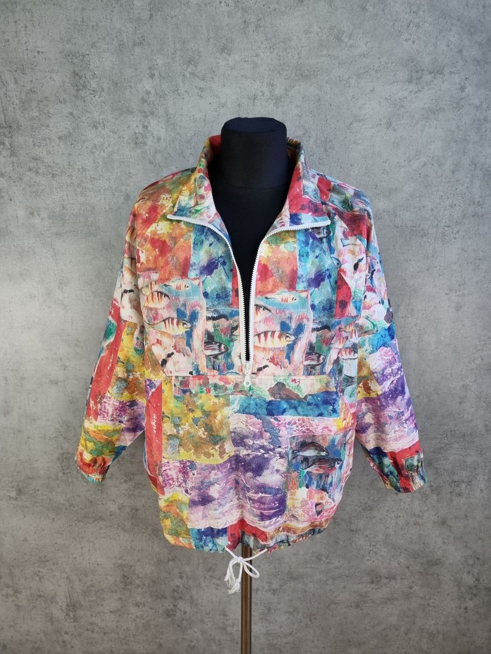 Japanese Brand Rare Psychedelic Art Multicolor Abstract Design Anorak Size US XL / EU 56 / 4 - 1 Thumbnail