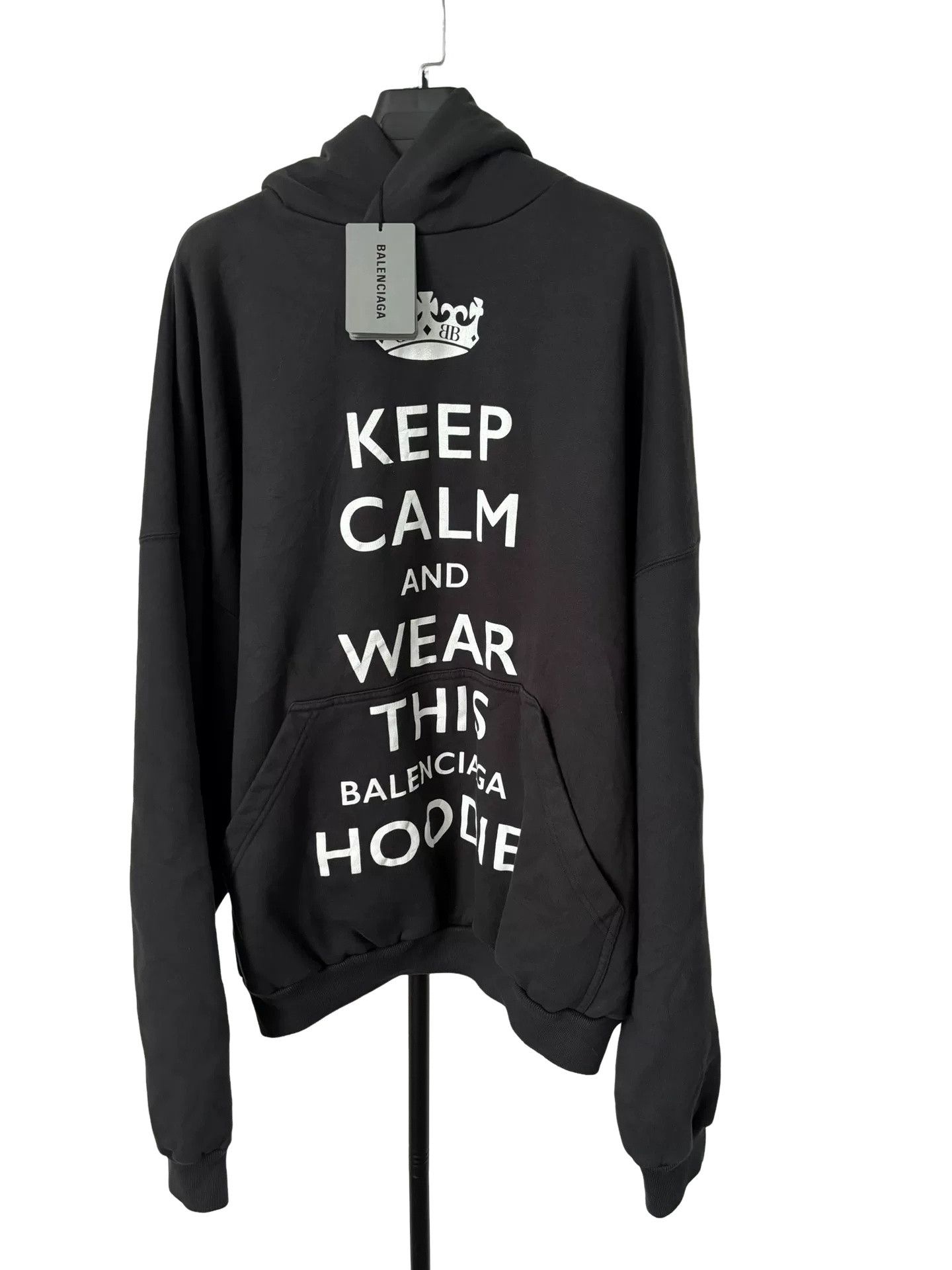 Balenciaga Balenciaga Keep Calm Graphic Hoodie XS Size US XS / EU 42 / 0 - 1 Thumbnail