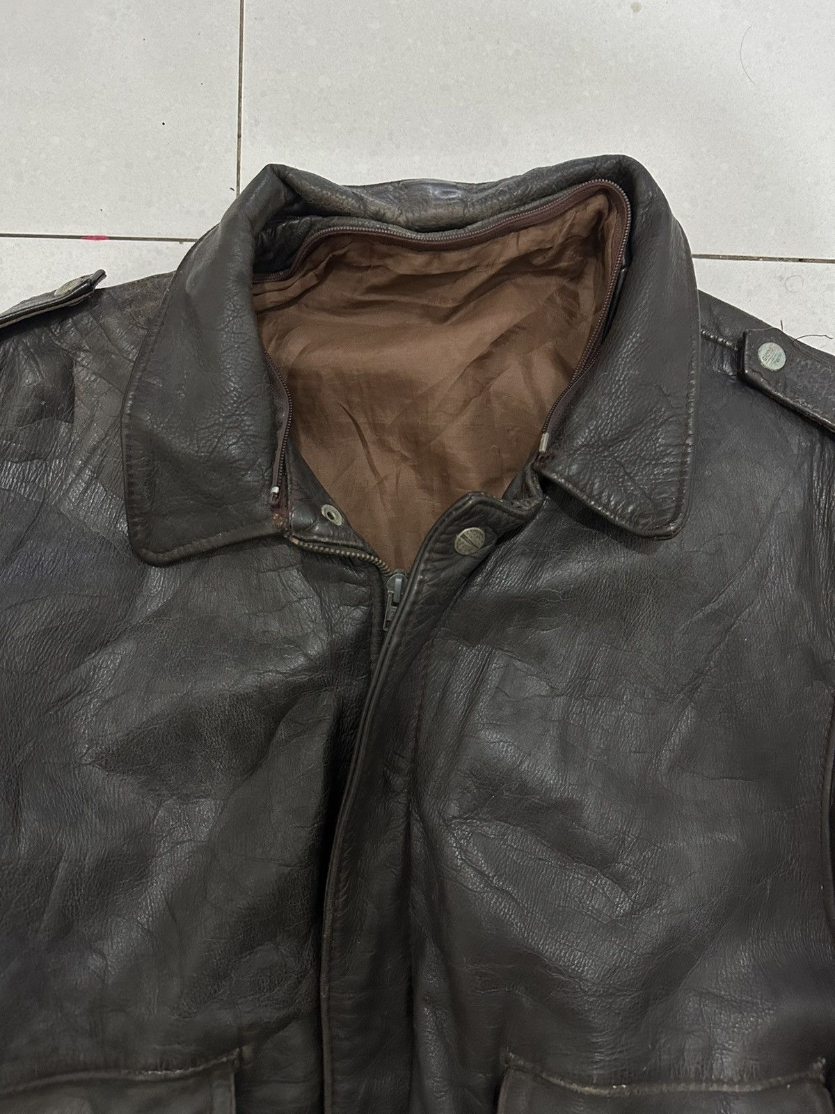 Vintage VTG Giorgio Paris Leather Jacket Size US L / EU 52-54 / 3 - 5 Thumbnail