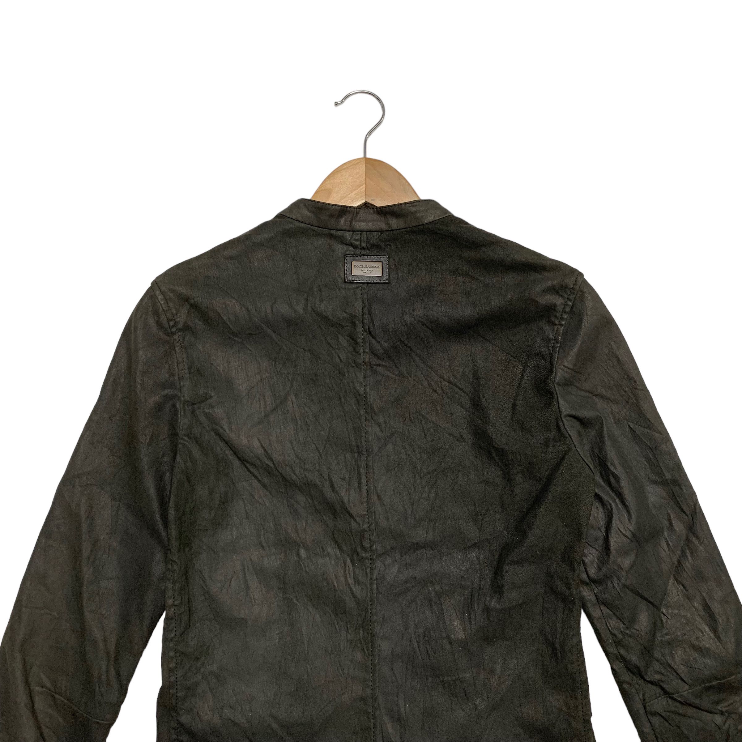 Dolce & Gabbana Dolce & Gabbana Lamb Leather Jacket Size M / US 6-8 / IT 42-44 - 6 Thumbnail