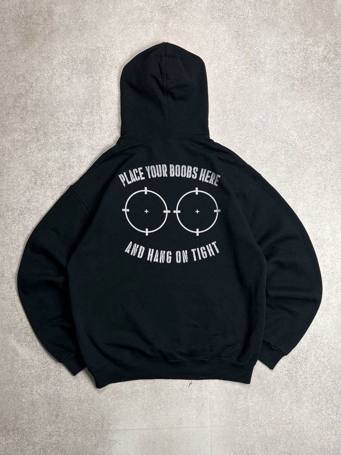 Japanese Brand × Vintage Vintage Place Boobs Humour Boxy Hoodie Y2K L Size US L / EU 52-54 / 3 - 1 Thumbnail