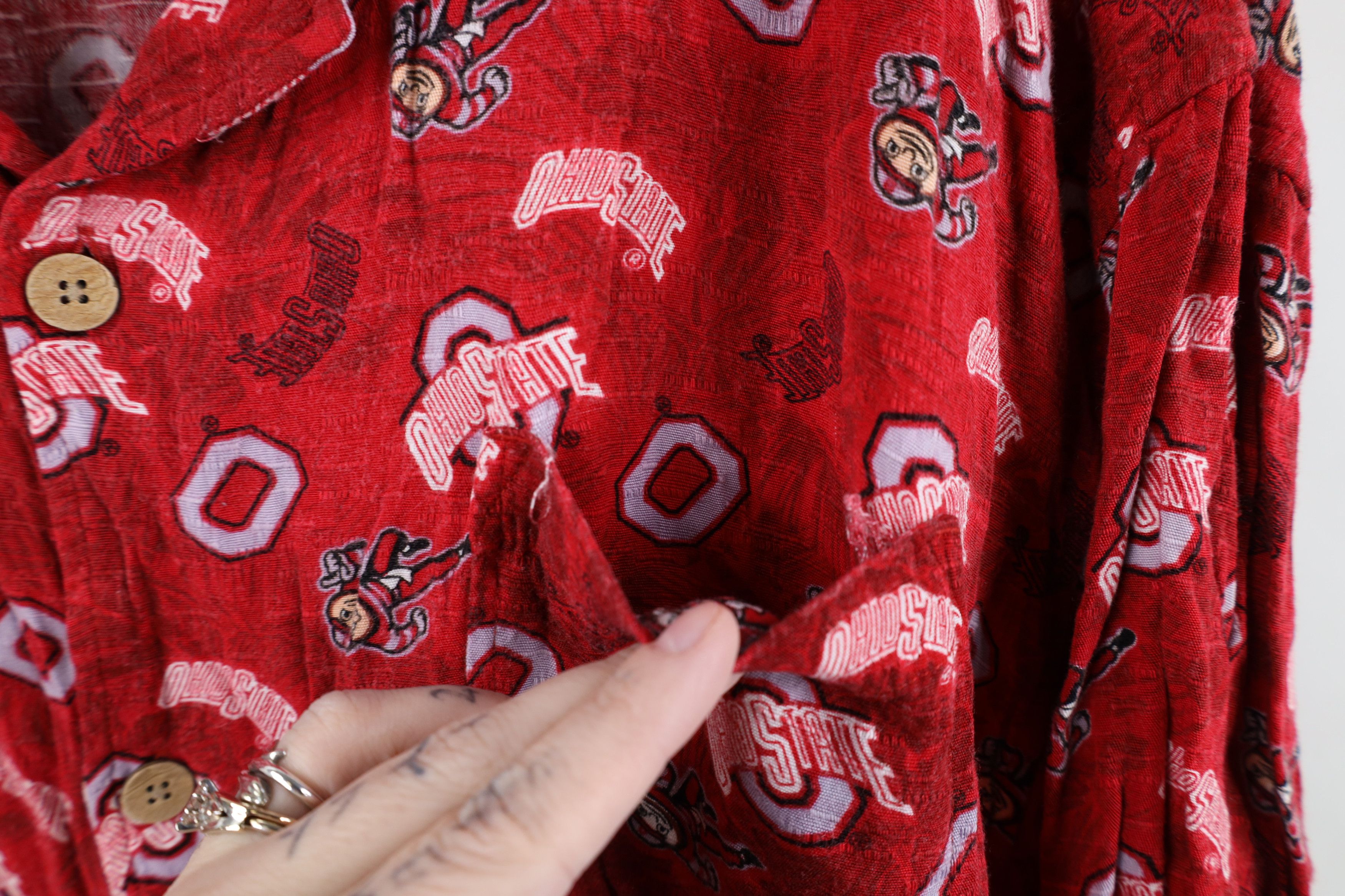 Vintage Vintage State University Short Sleeve Collared Button Shirt Size US XL / EU 56 / 4 - 4 Thumbnail