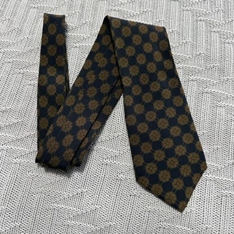 Barneys New York Barney's New York gold abstract polka dot silk tie Size ONE SIZE - 1 Thumbnail