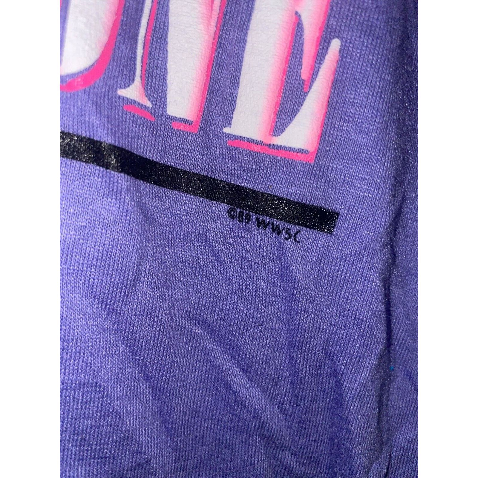 Jerzees 1989 Vintage Yellowstone Mountain Graphic Purple Shirt 80s Size M / US 6-8 / IT 42-44 - 6 Thumbnail