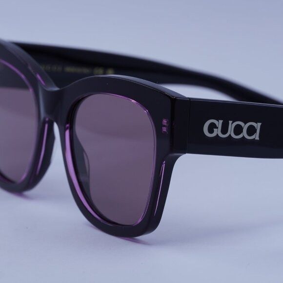 Gucci Gucci GG1789S 003 Sunglasses Black/Fuchsia Square Frame Size ONE SIZE - 4 Thumbnail