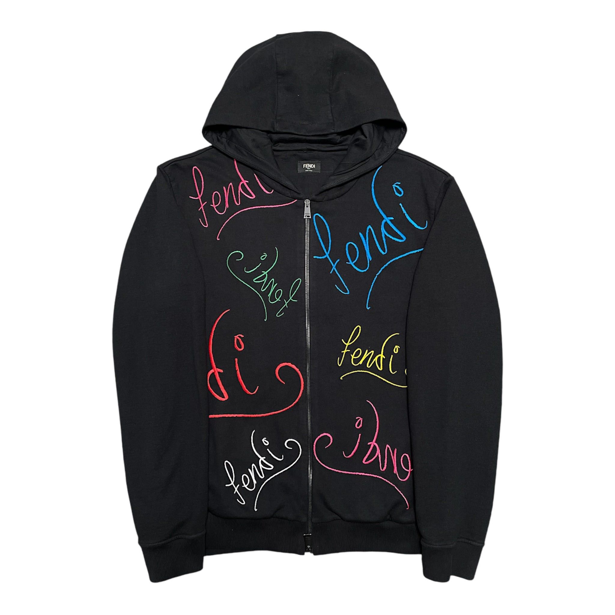 パーカー・フーディ FENDI HOODED ZIP-UP SWEATSHIRT Buy Fendi Bug Eyes Zip Up Hooded Sweatshirt 'Black' - FAF533