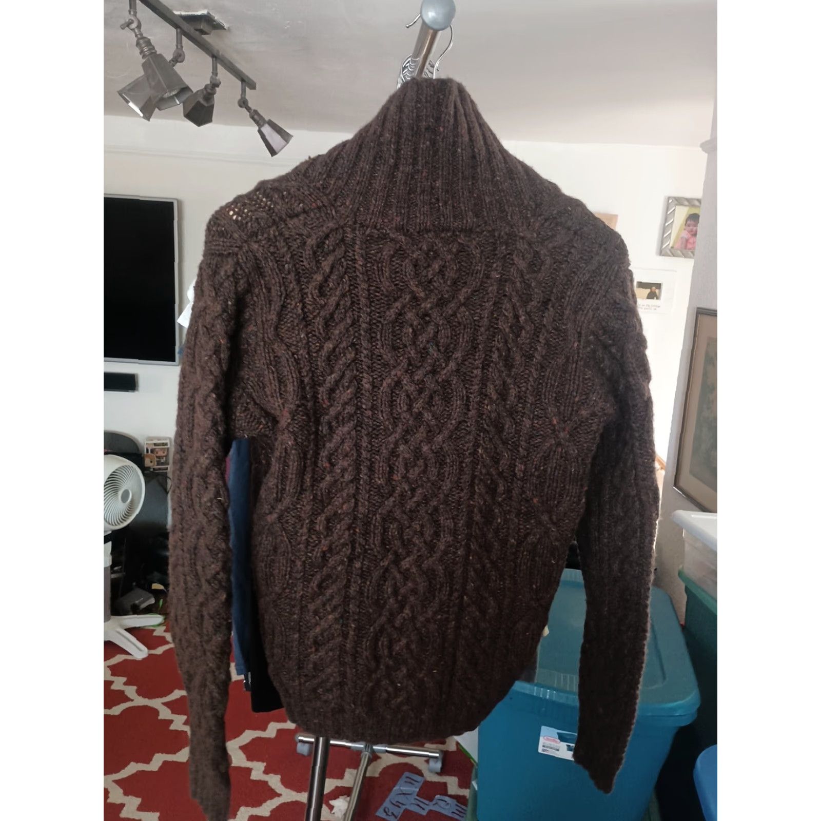 Calvin Klein VTG Calvin Klein Wool Sweater Ladies Cowl Neck Wool Pullover Size S Brown Womens Size S / US 4 / IT 40 - 4 Thumbnail