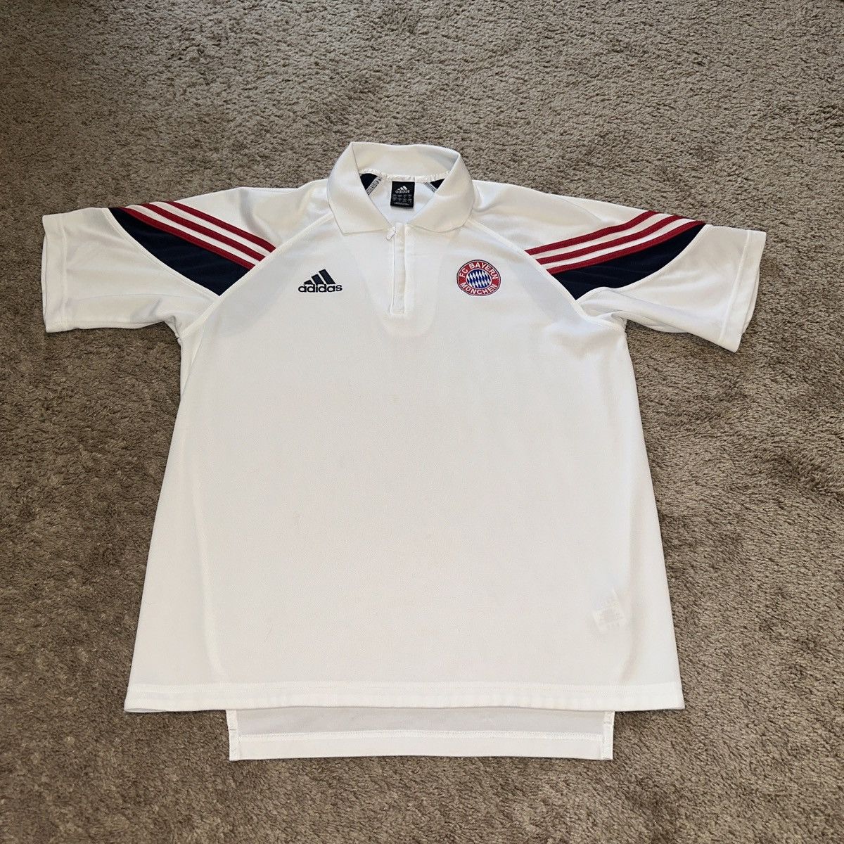 Adidas Vintage Bayern Munich Jersey Mens XL Adidas 03/04 White Size US L / EU 52-54 / 3 - 1 Thumbnail