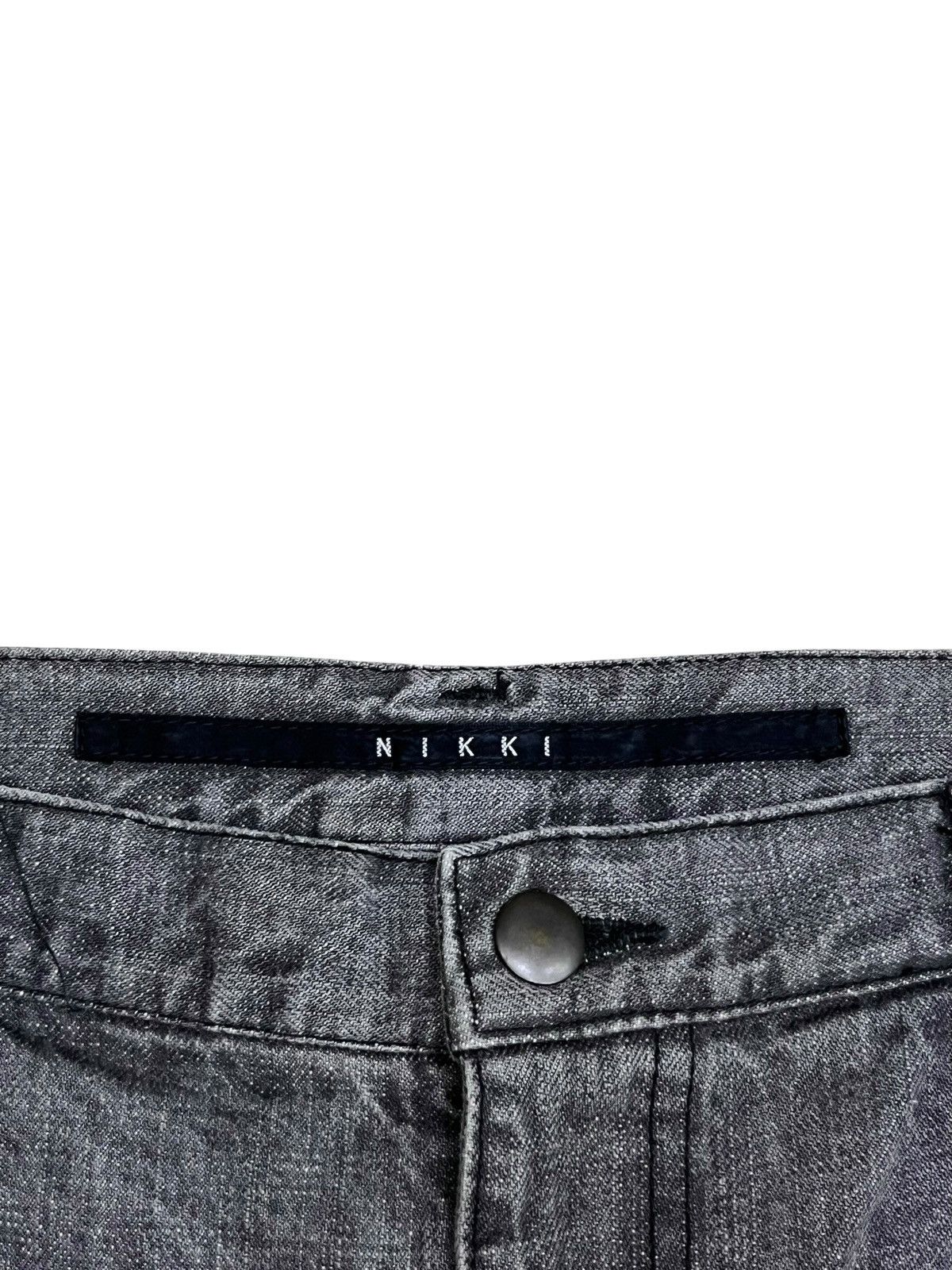 Niki Archival NIKKI Japan Heavy Cross-Stitch Moto Biker Denim Y2K Size US 29 - 8 Thumbnail